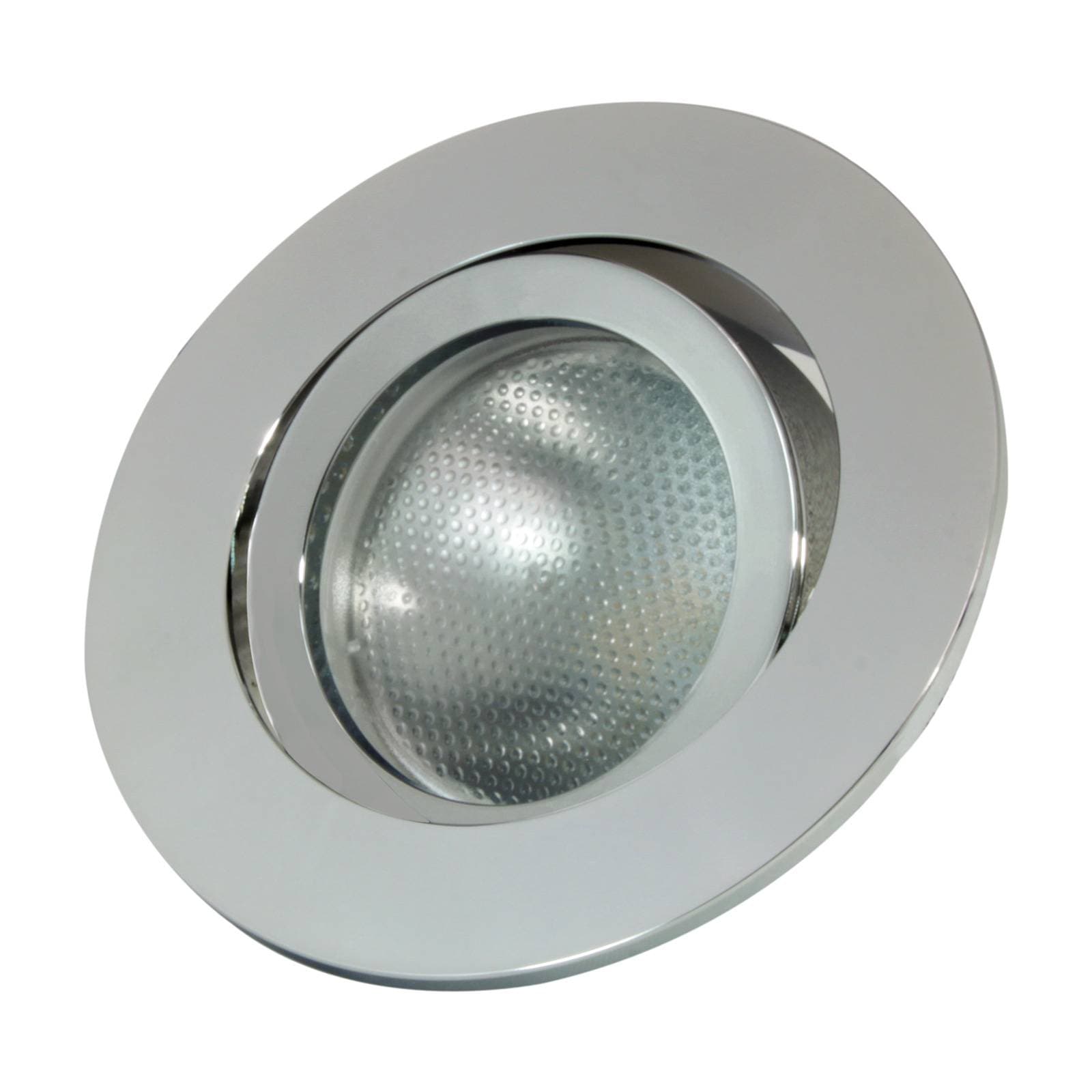 LED vstavaný reflektor Decoclic GU10/GU5.3, okrúhly, strieborný
