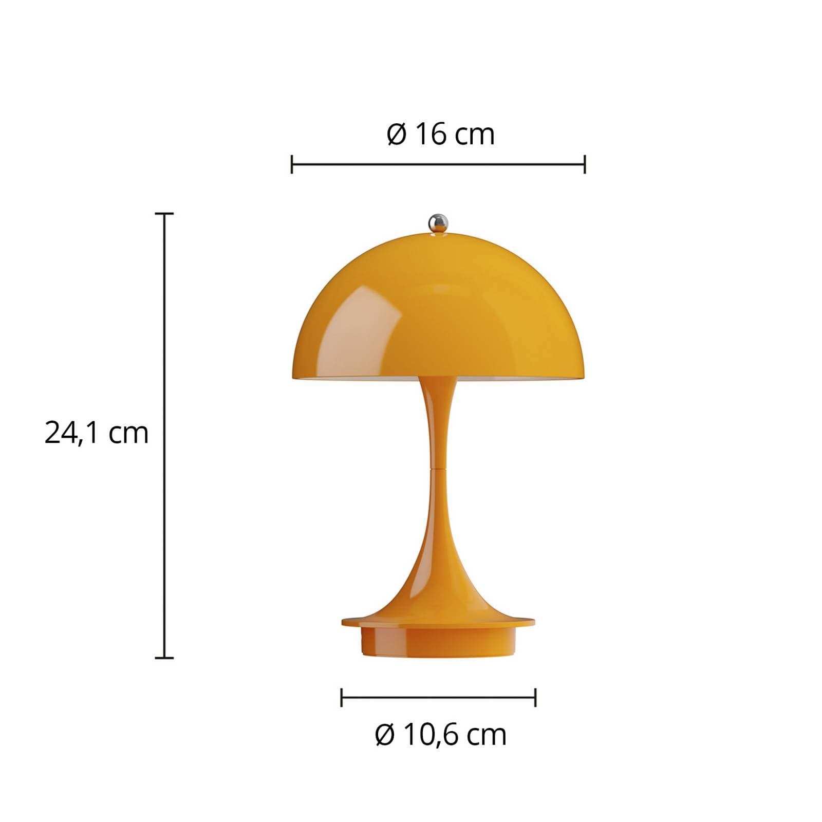 Louis Poulsen Panthella PORTABLE 160 V3, nepriehľadná oranžová