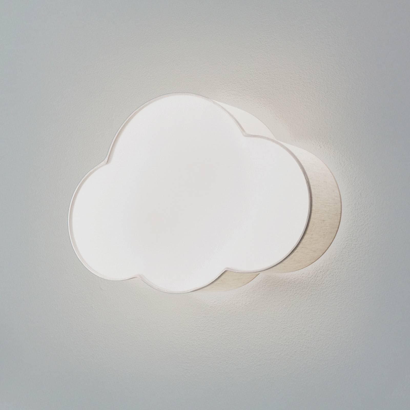 Nástenné svetlo Cloud, béžové, šírka 43 cm, textil, oblak, E27