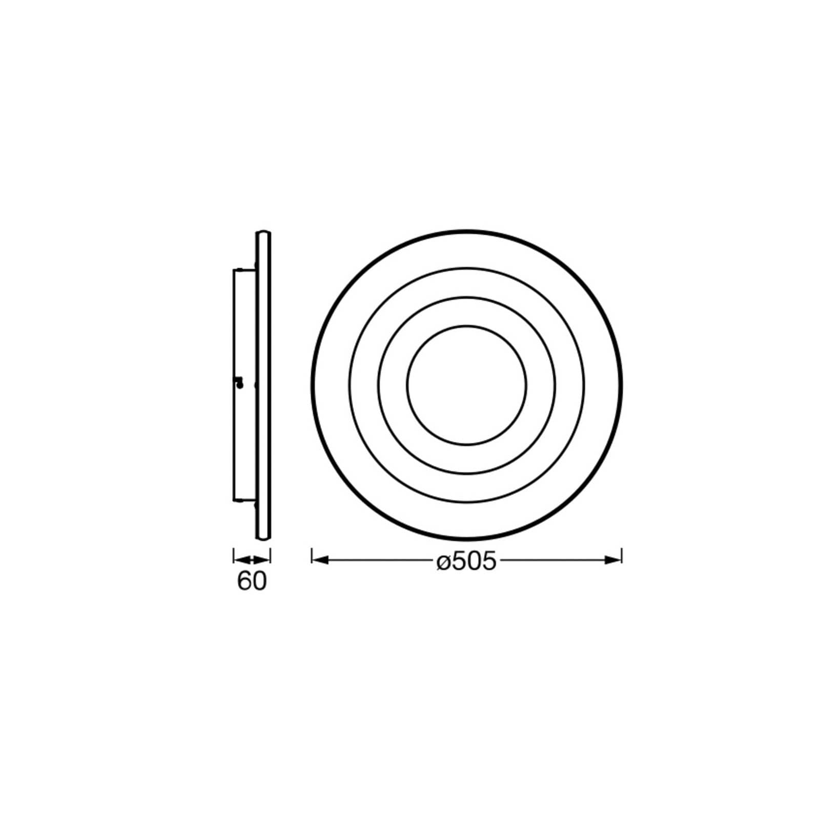OSRAM stropné LED svetlo ORBIS SPIRAL LOOP 51 cm biele bočné osvetlenie