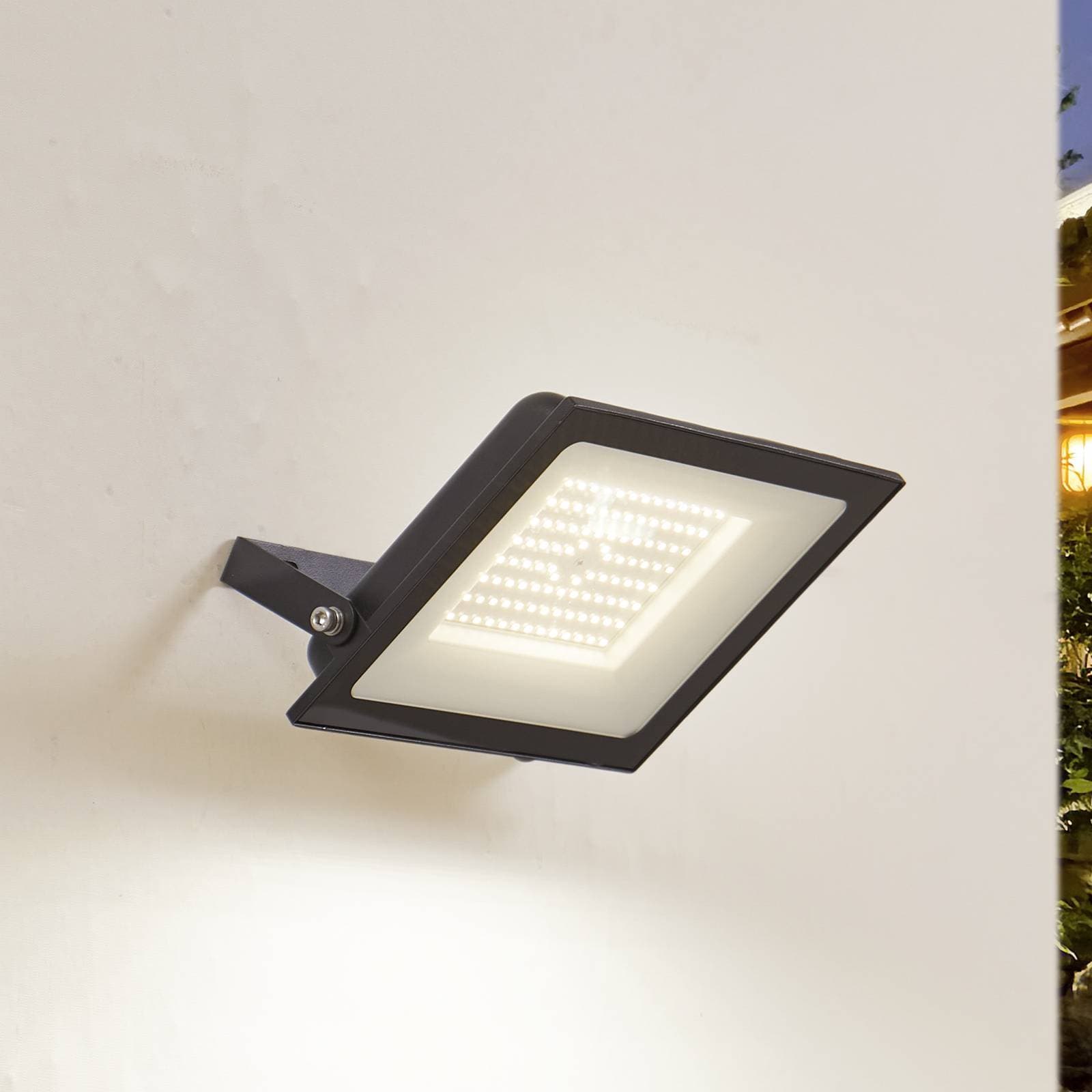 PRIOS LED vonkajší reflektor Maikel, 100 W, 8000 lm, kov
