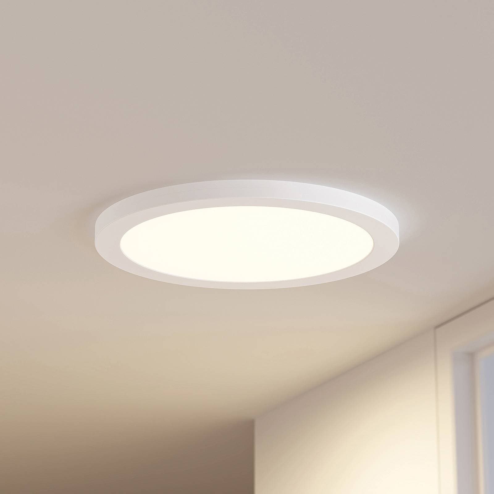 Prios LED stropné svietidlo Aureka, sada 3 ks, senzor, Ø 33 cm, biela