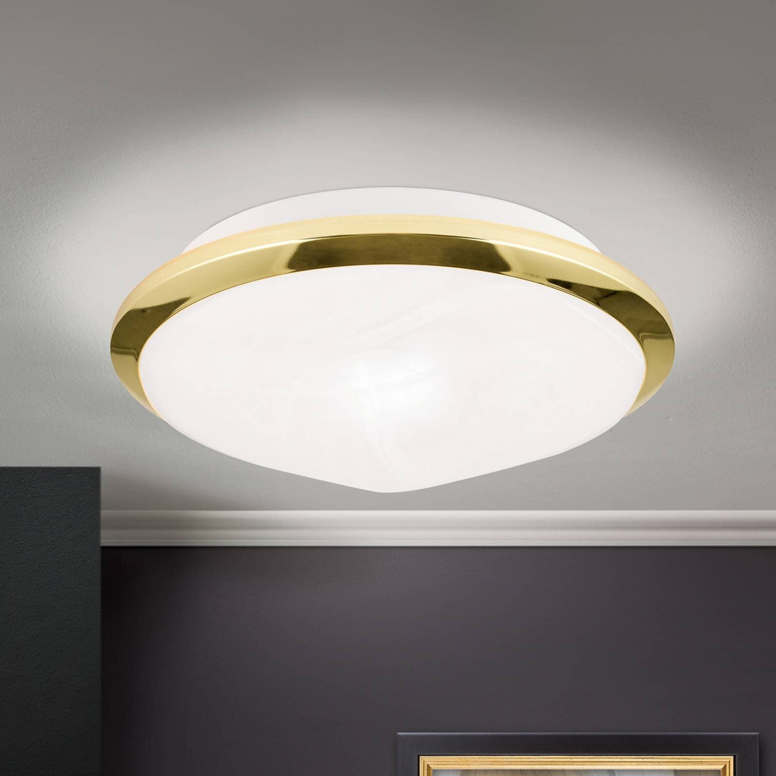 Stropné svietidlo Corella mosadz 26 cm