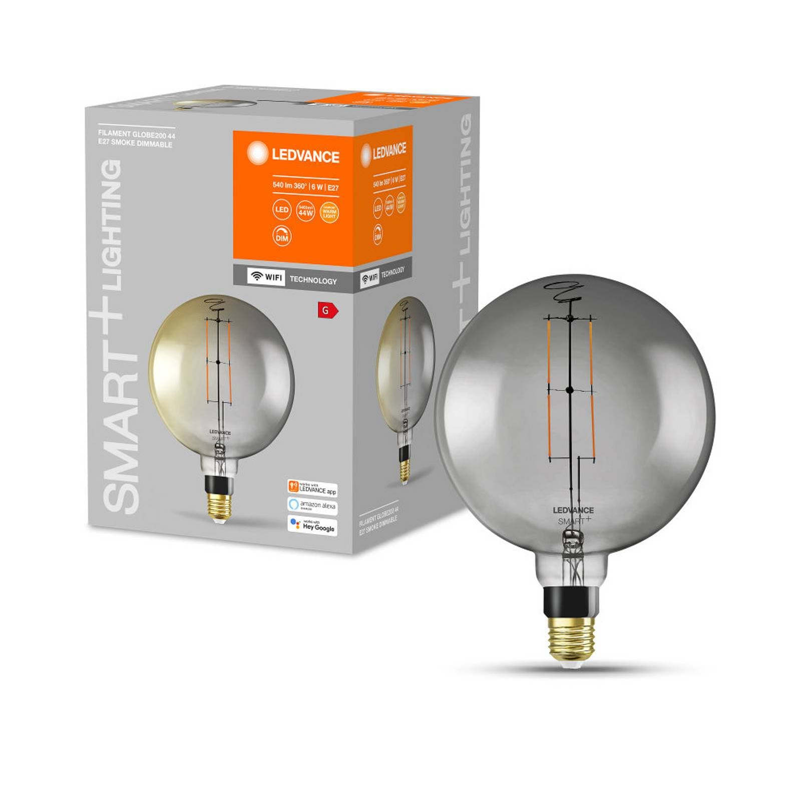 LEDVANCE SMART+ WiFi Filament Globe 42 E27 6 W 825