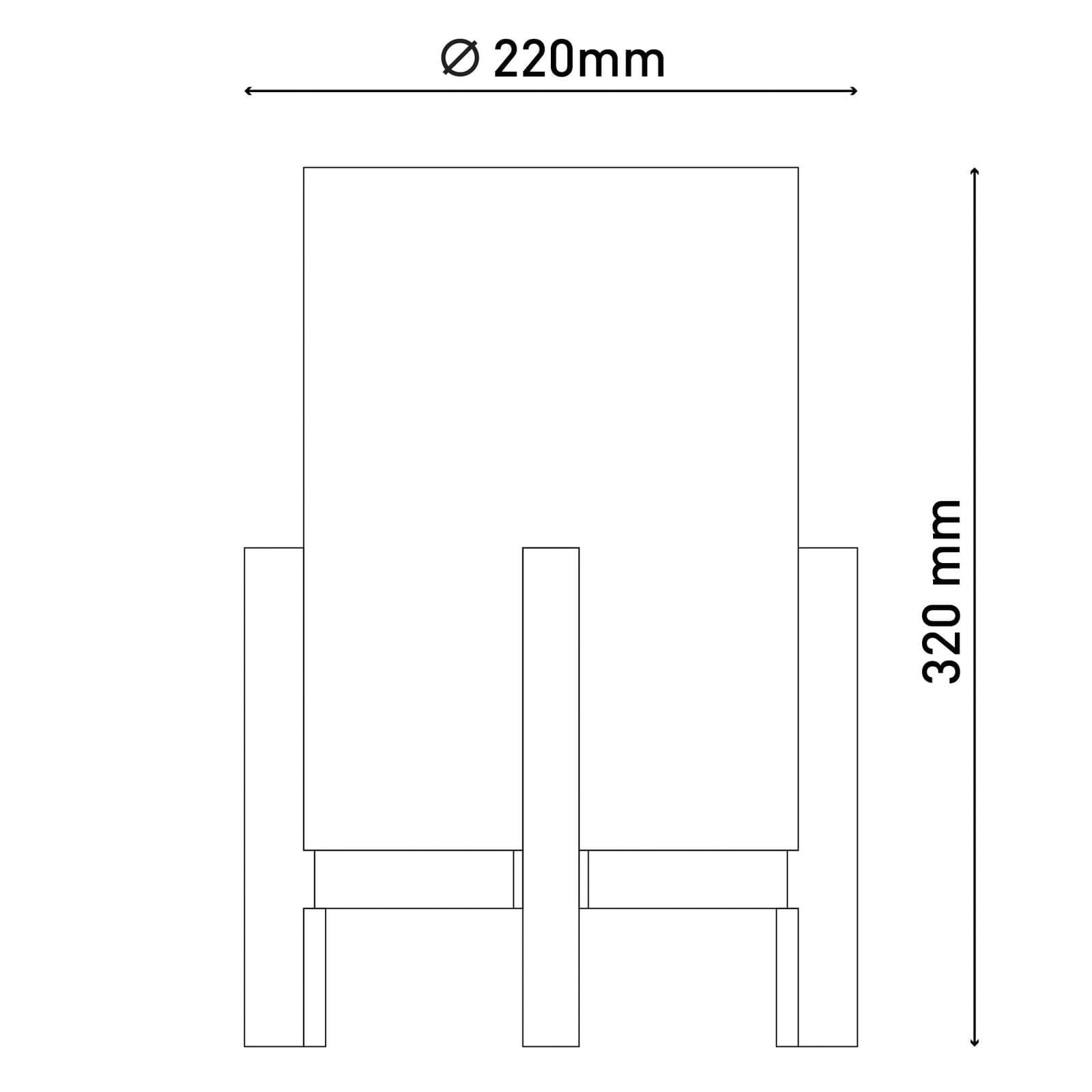 Stolná LED lampa Madita, výška 32 cm, prírodná/látka
