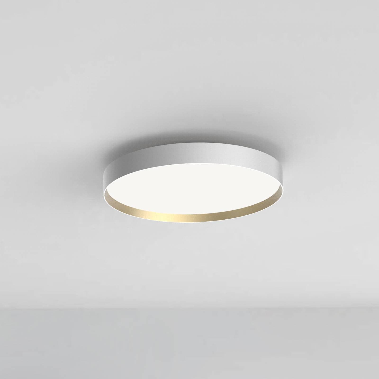 LOOM DESIGN LED stropné svietidlo Lucia, biela/zlatá farba Ø 45 cm