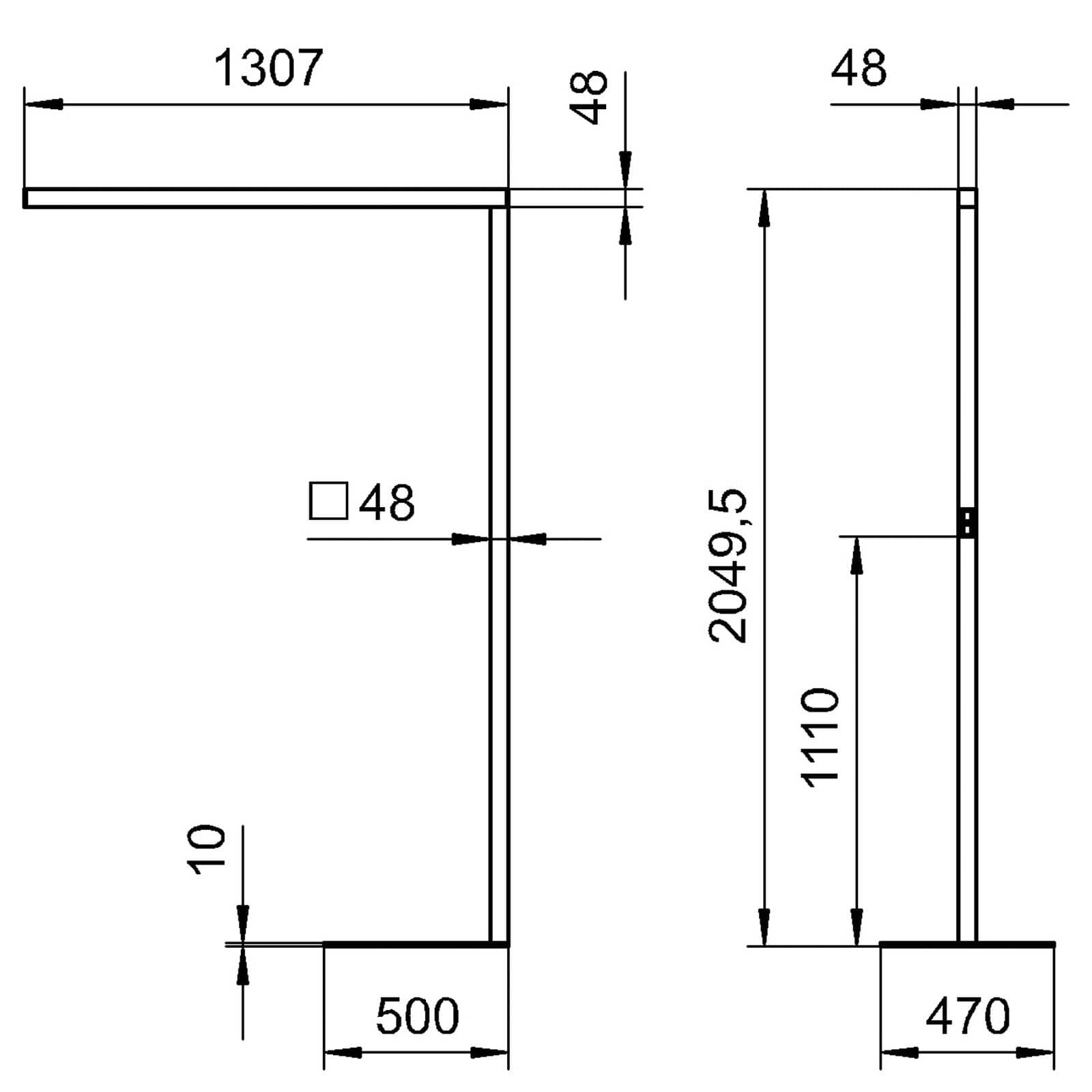 LED stojacia lampa Straight.single, biela, 3000 K, senzor, 205 cm