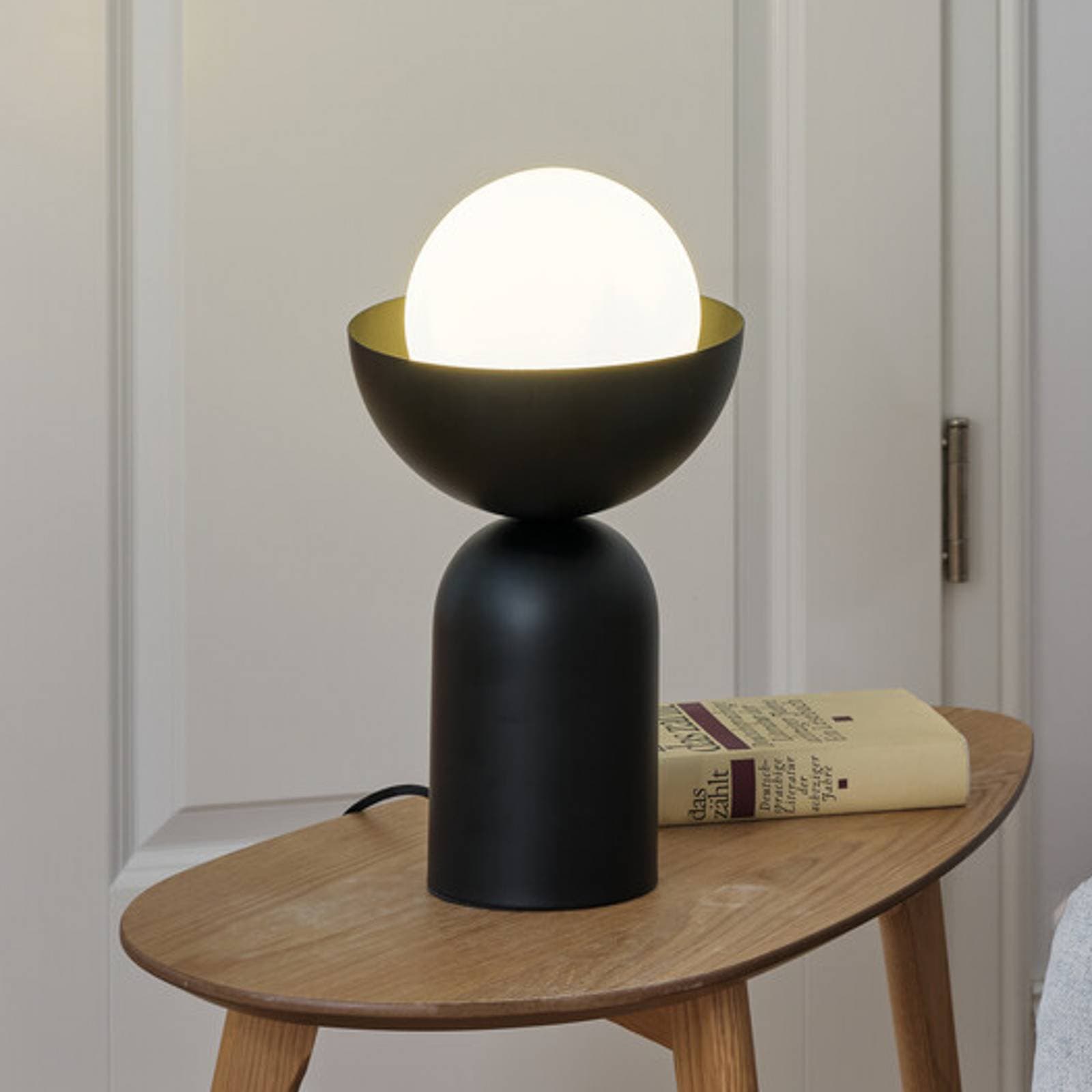 Stolová lampa OSRAM Decor Bowl, čierna, oceľ, E14