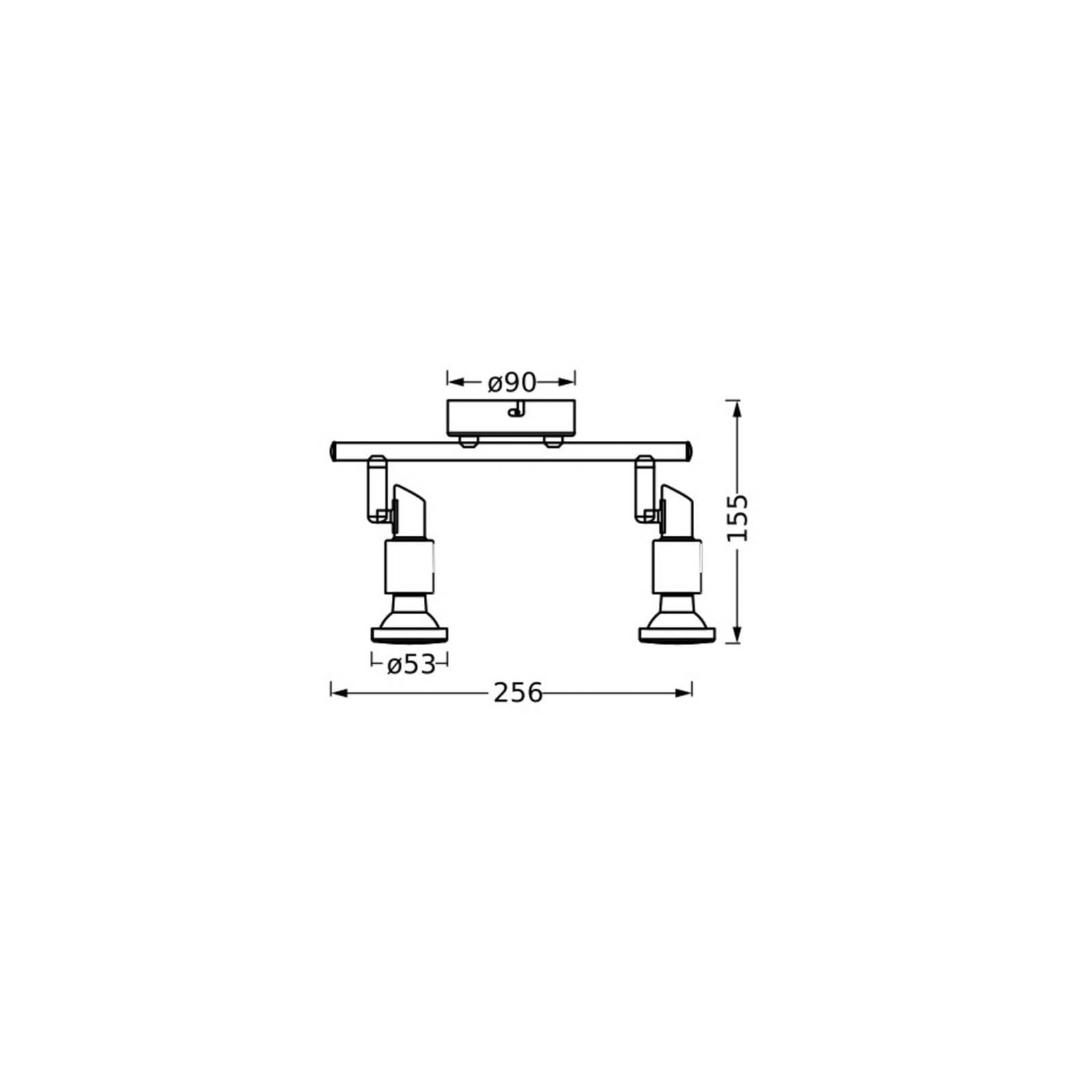 OSRAM stropné bodové svetlá, biely, 2-pl., kov, GU10-LED 927 stmievateľné