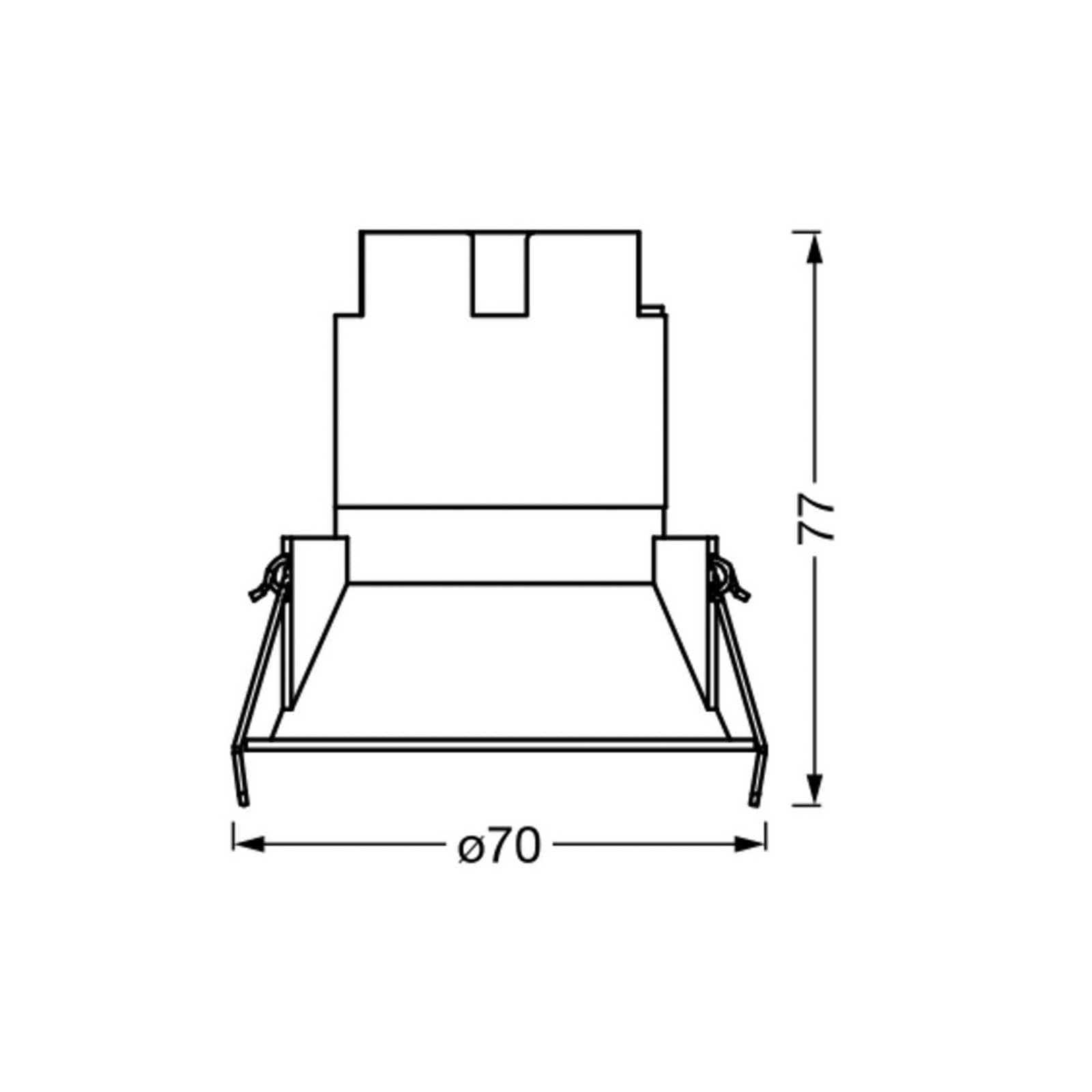 OSRAM LED-Einbauspot TWIST, biela/biela, 840, Ø 7 cm, kov