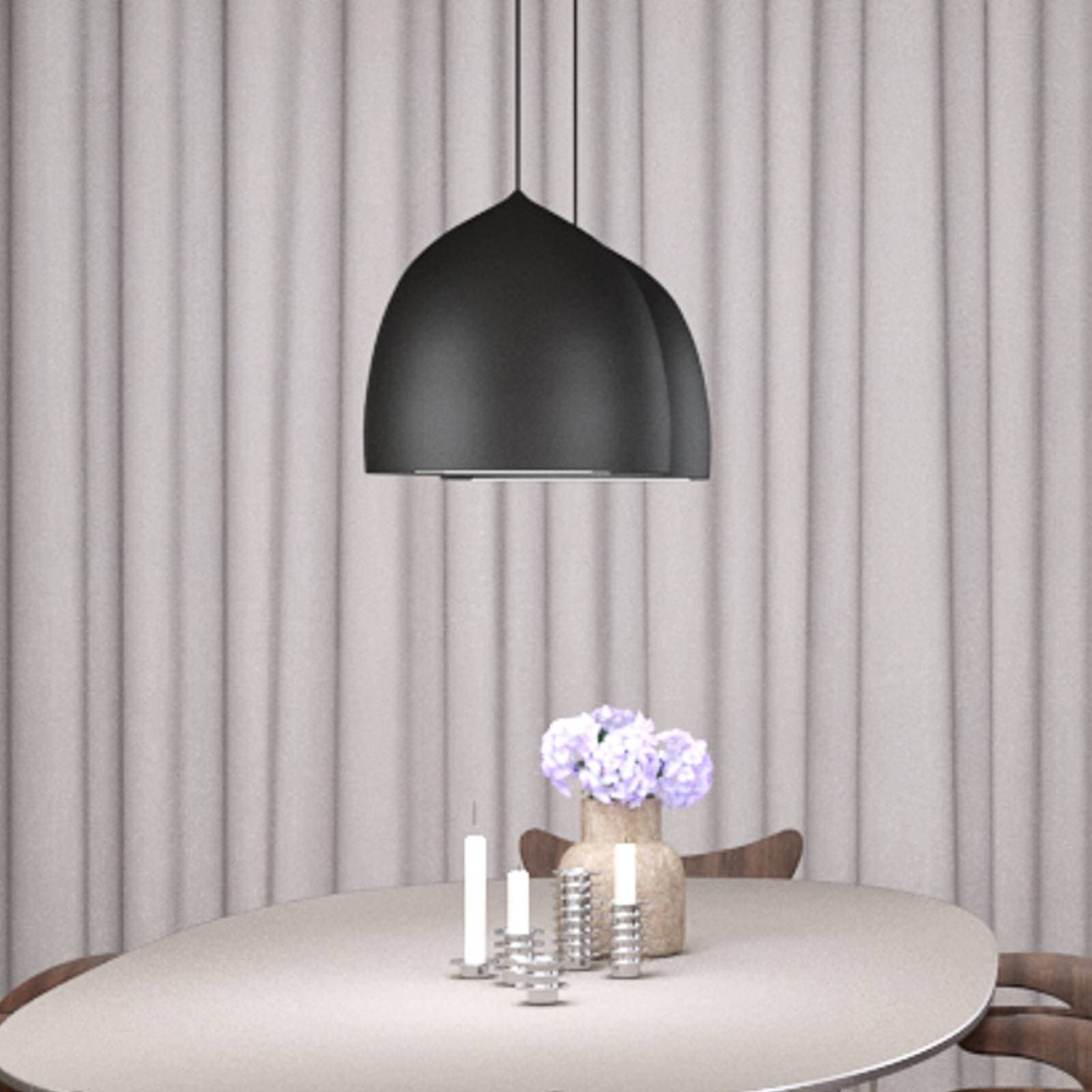 FRITZ HANSEN Suspence P2 závesná Ø 38,5 cm, čierna