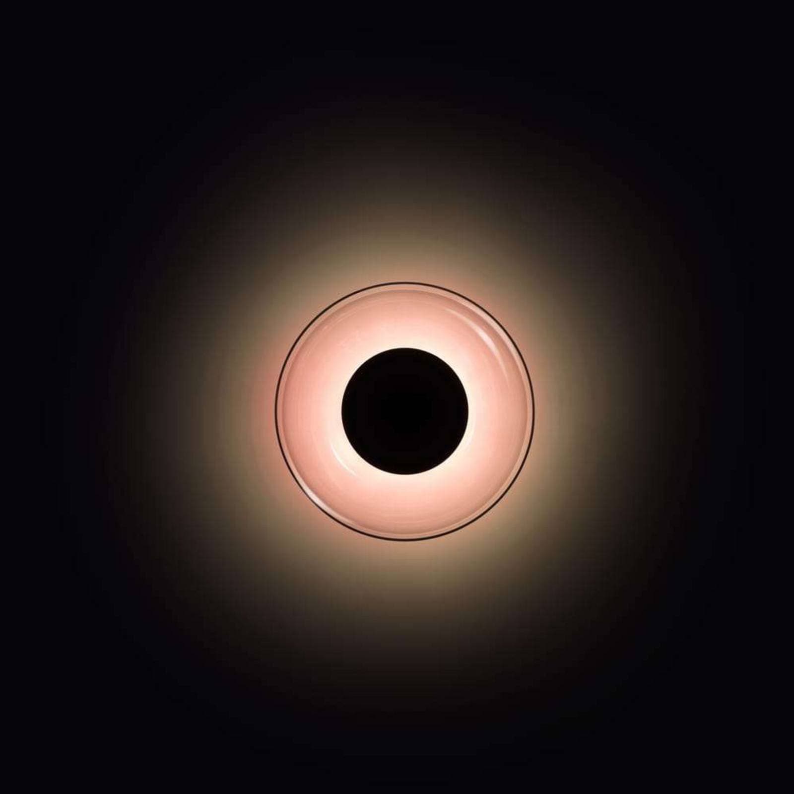 MARSET LED nástenné svetlo Aura, Ø 18 cm, On/Off, meď