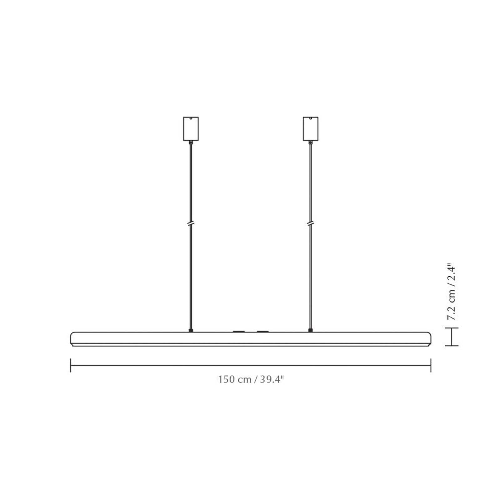 Závesné svietidlo UMAGE LED Hazel Branch, biela/mosadz, 150 cm