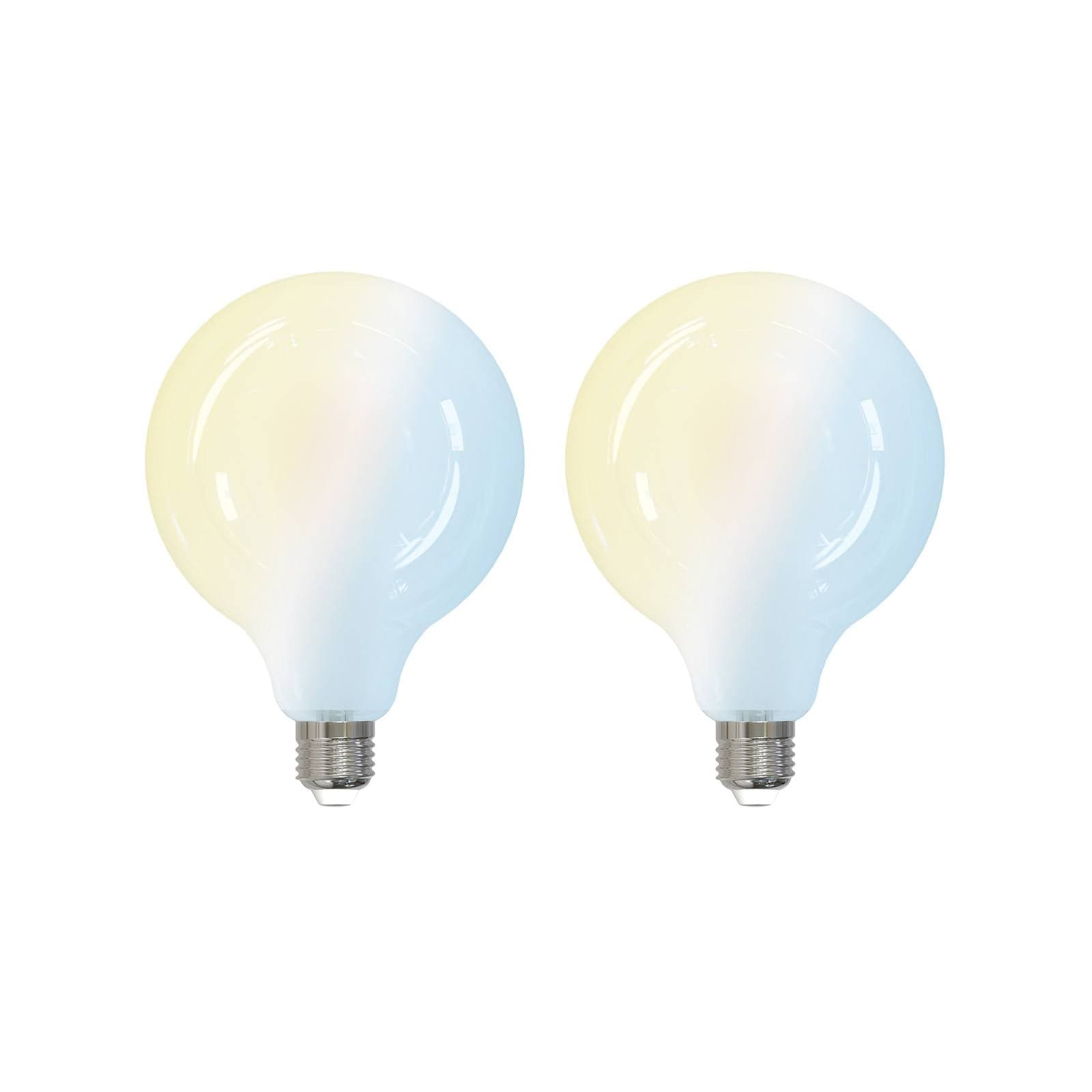 LUUMR Smart LED žiarovka 2ks E27 G125 7W CCT matná Tuya