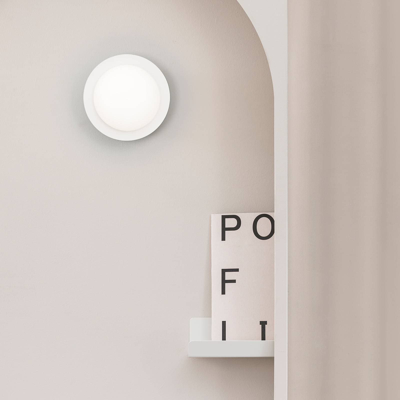 LED nástenné svetlo May IP44, biele