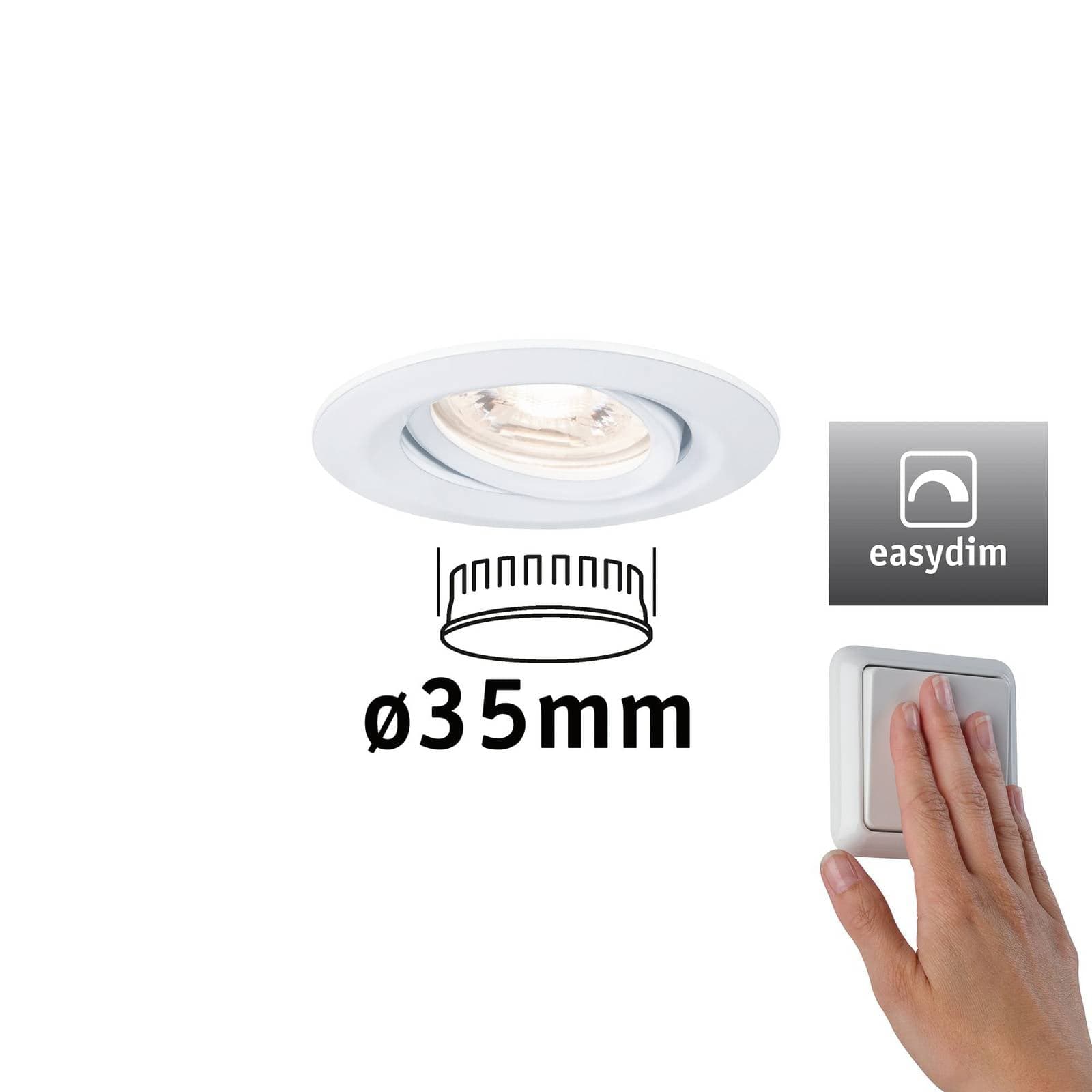 Paulmann Nova mini Plus zapustené easydim biele