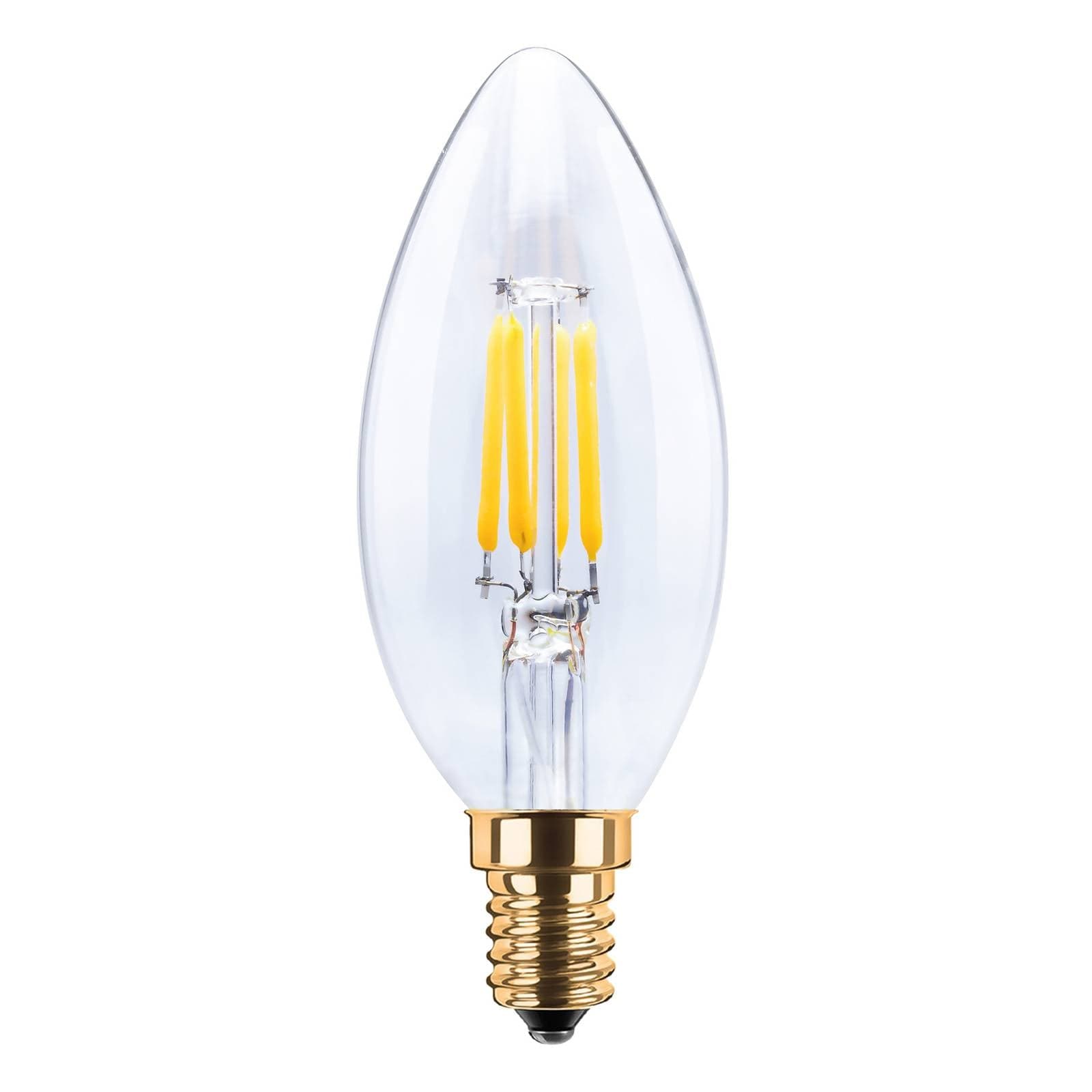 SEGULA LED sviečka 24V DC E14 3W 922 Žiarovka stmavená