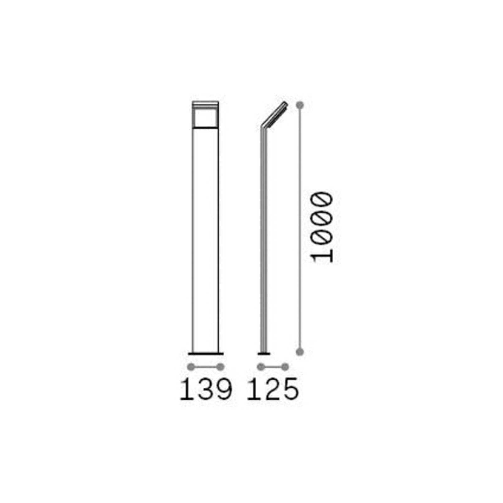 Ideal Lux LED svetlo na chodník Style biela výška 100 cm hliník 3 000 K