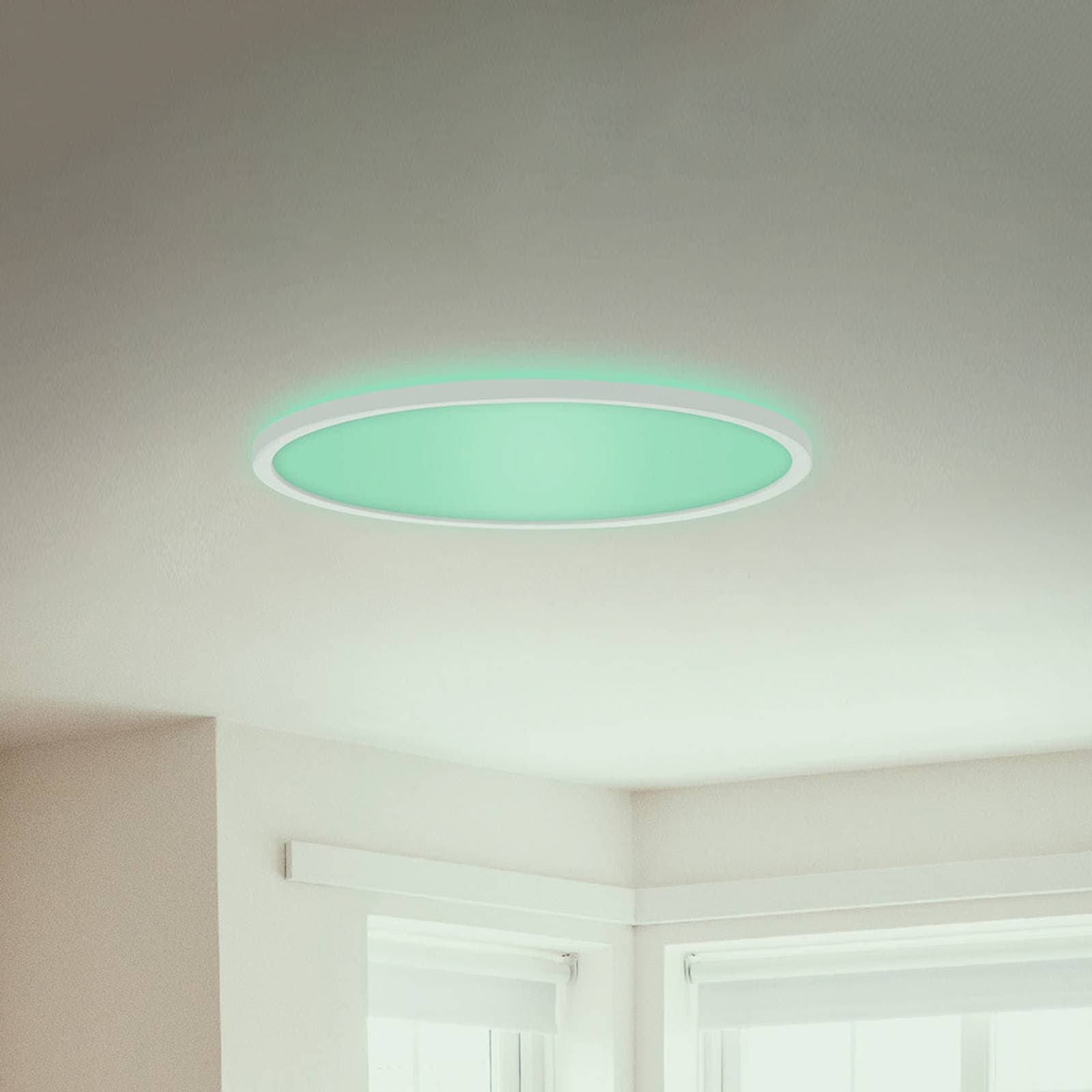 LED panel Slim okrúhly RGBW efekt Ø 42 cm biela