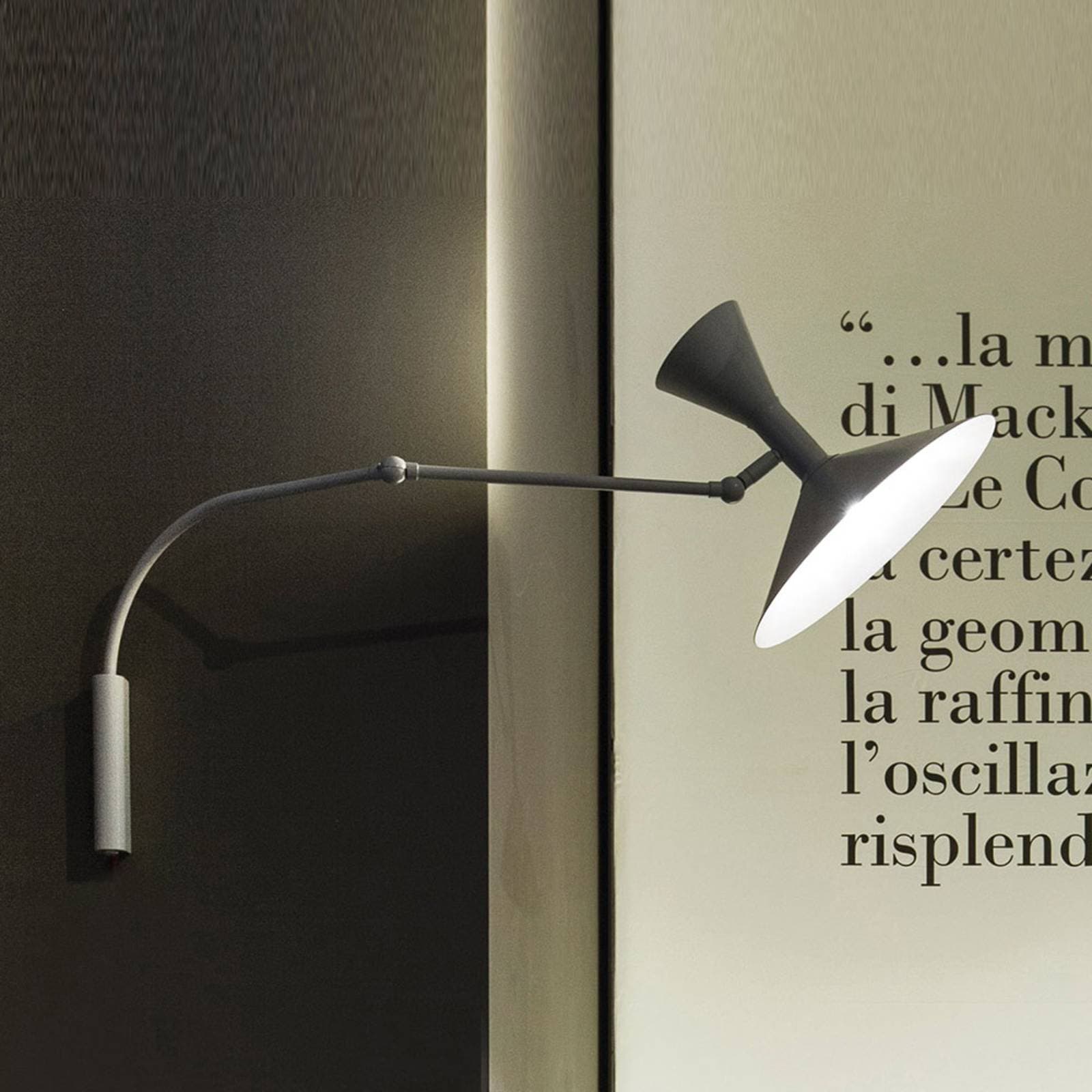Nemo Mini Lampe de Marseille nástenné svetlo sivá matná