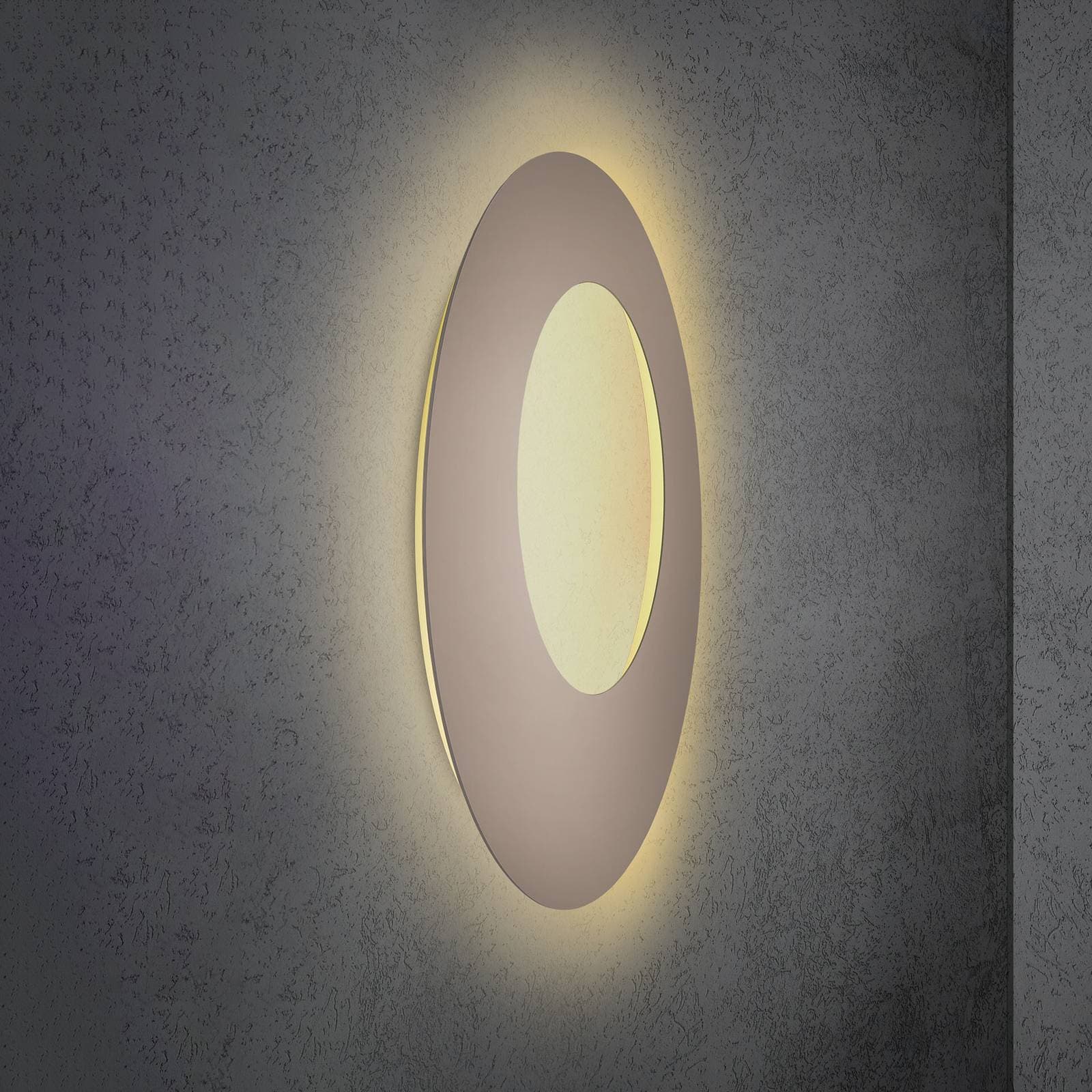 Escale Blade Open LED nástenné svietidlo taupe Ø 79 cm