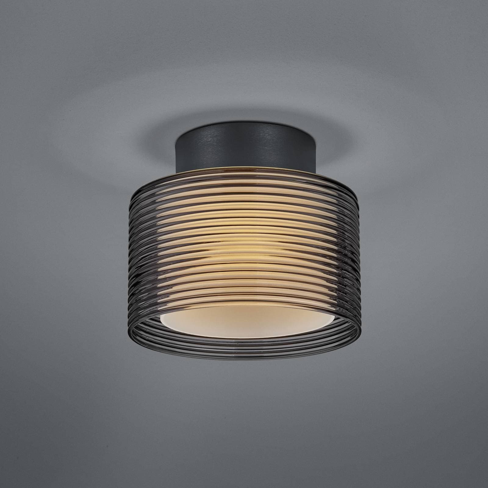 Stropné svietidlo BANKAMP Grand Groove LED, Ø 20 cm