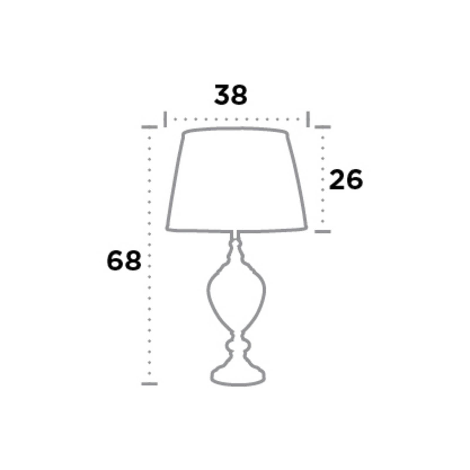 Stolná lampa Greyson textilné tienidlo v sivej