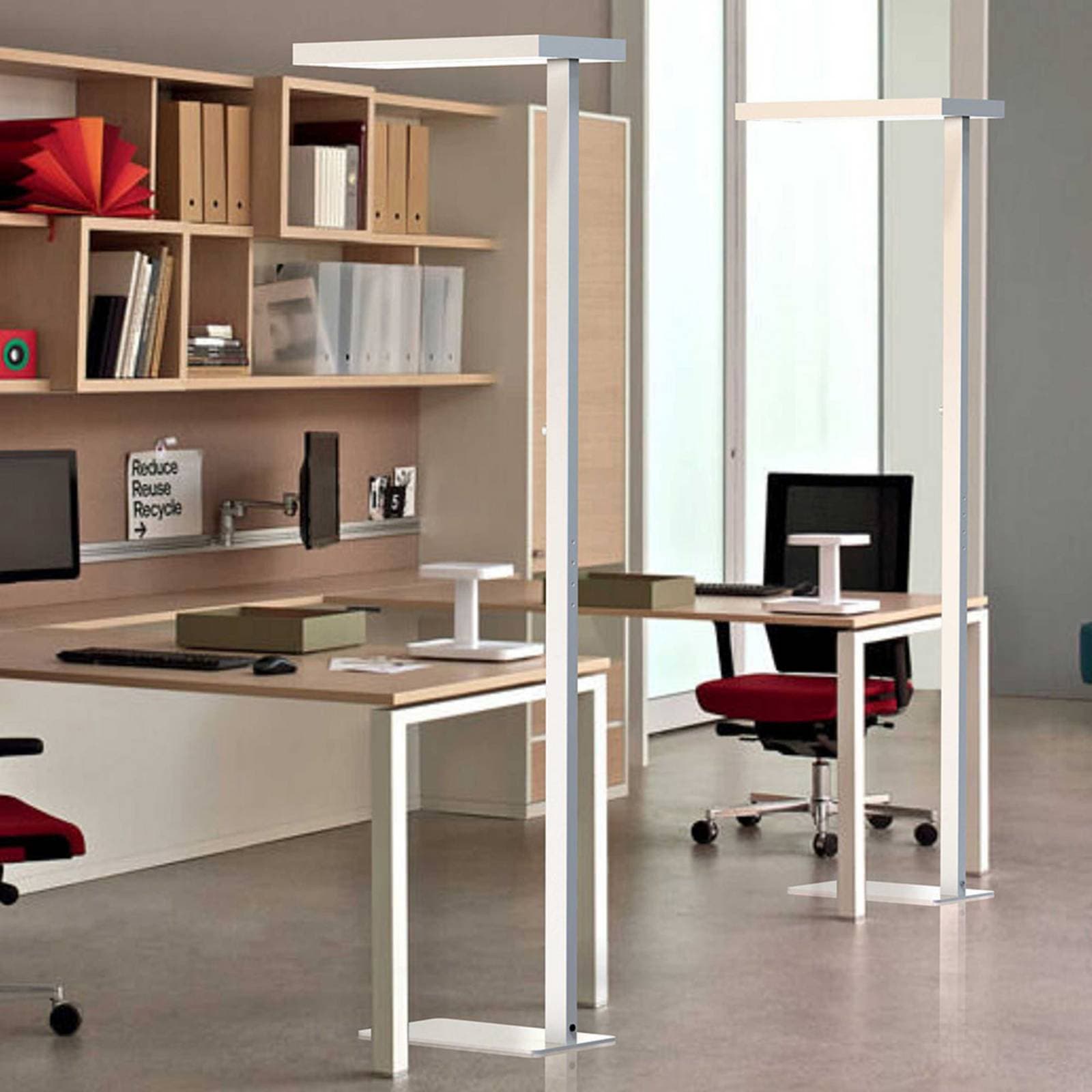 Stojaca LED Office up/down 4 000 K striebro