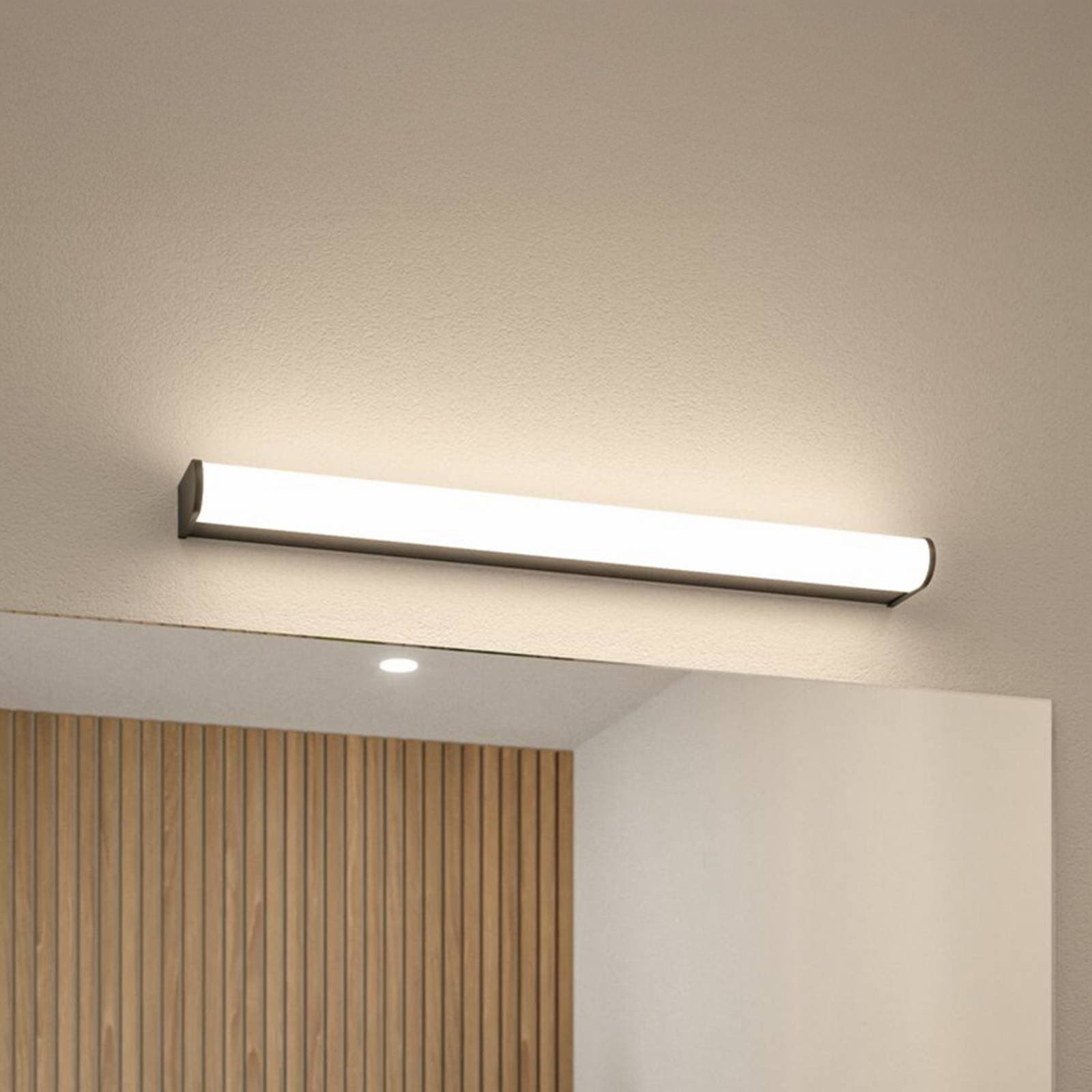 Paulmann LED nástenné svetlo Arneb, čierna, 59 cm 3 000 K IP44