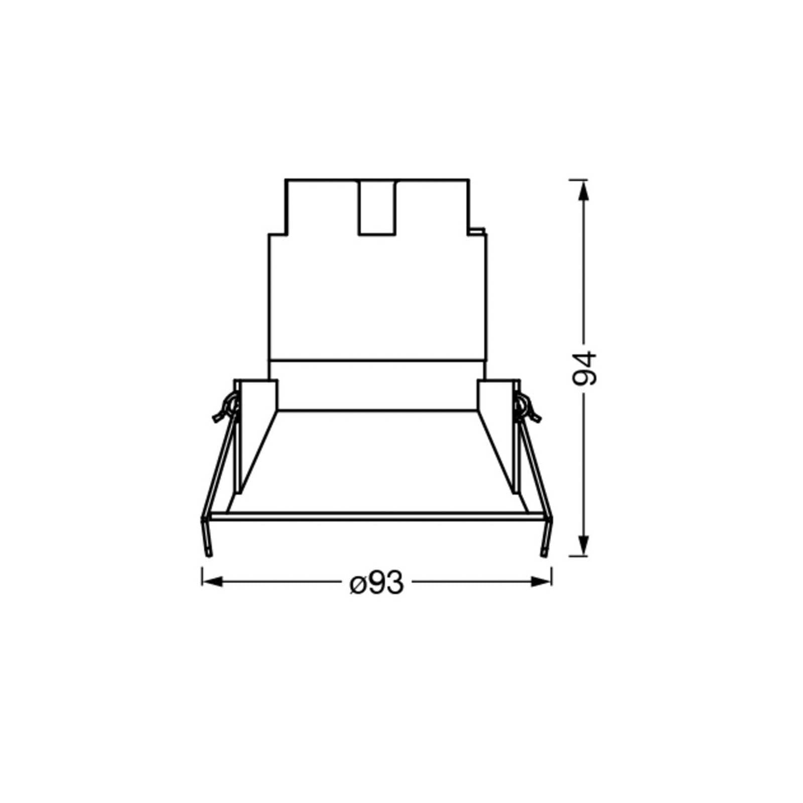 OSRAM LED-Einbauspot TWIST, biela/čierna 840 Ø 9,3 cm kov