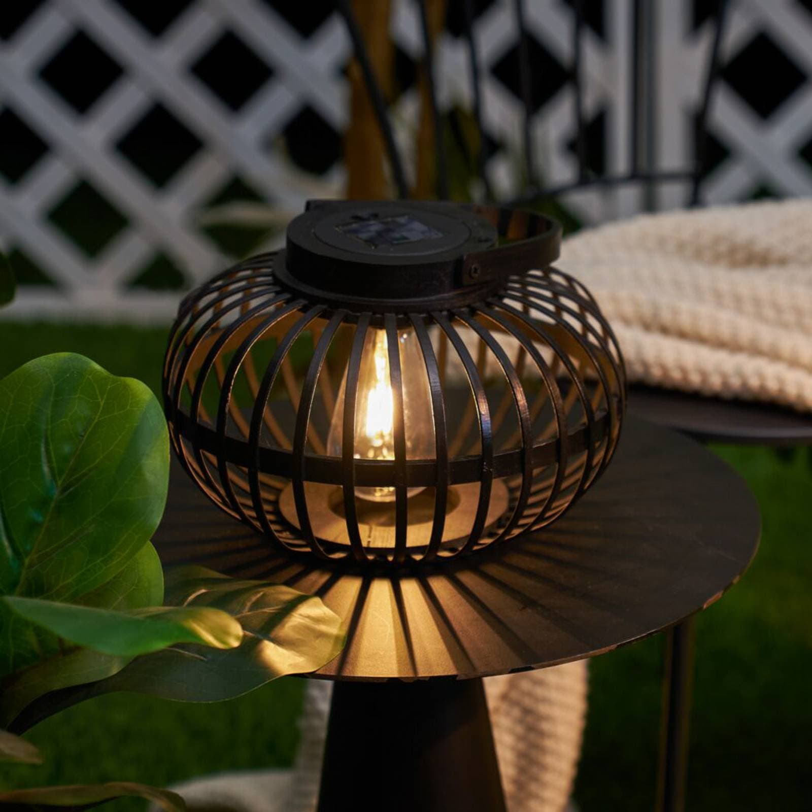 Solárna stolová lampa Pauleen LED SUNSHINE BLISS, čierna, 17 cm, IP44