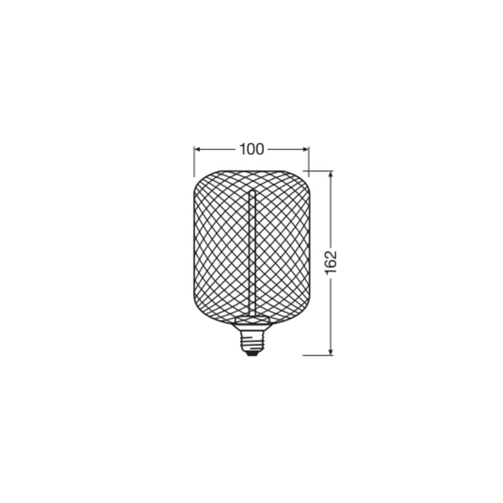 OSRAM Decor LED žiarovka so slamkou E27 3,5W čierna 1800K