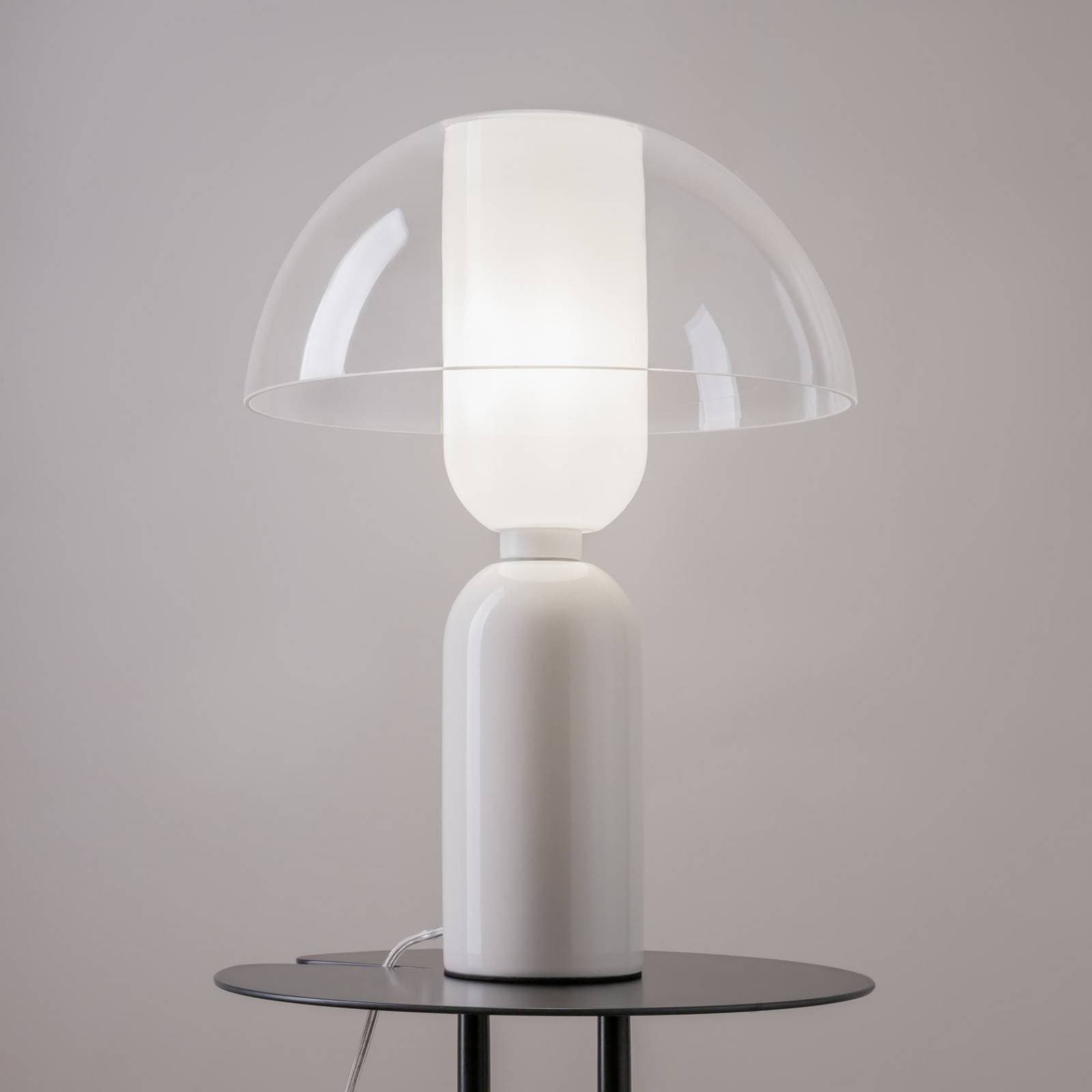 Stolná lampa Maytoni Memory, biela, výška 42 cm, keramika