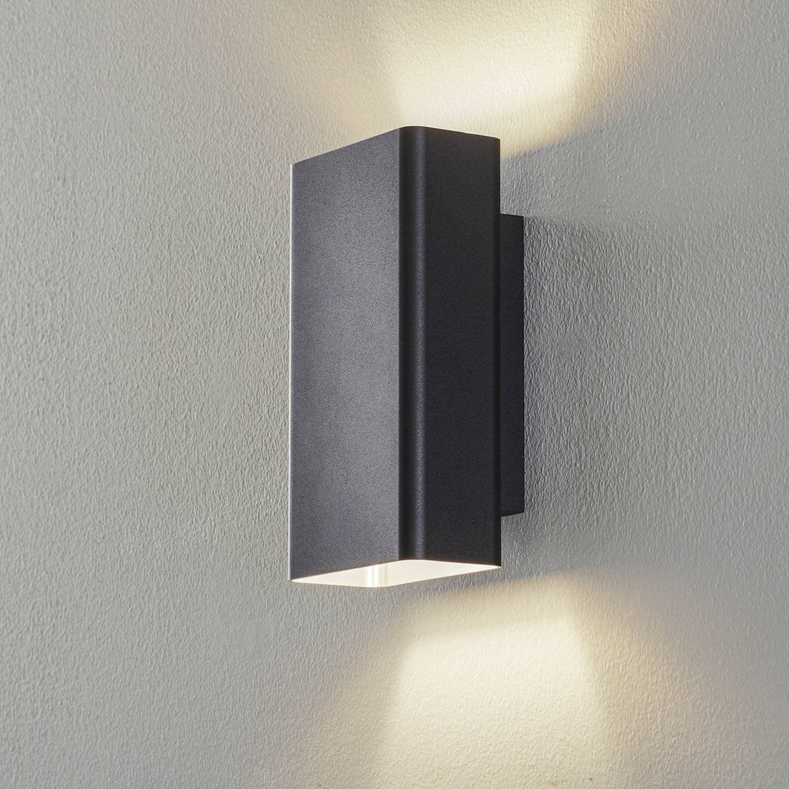 BEGA Studio Line nástenné úzke čierne/hliník 22 cm