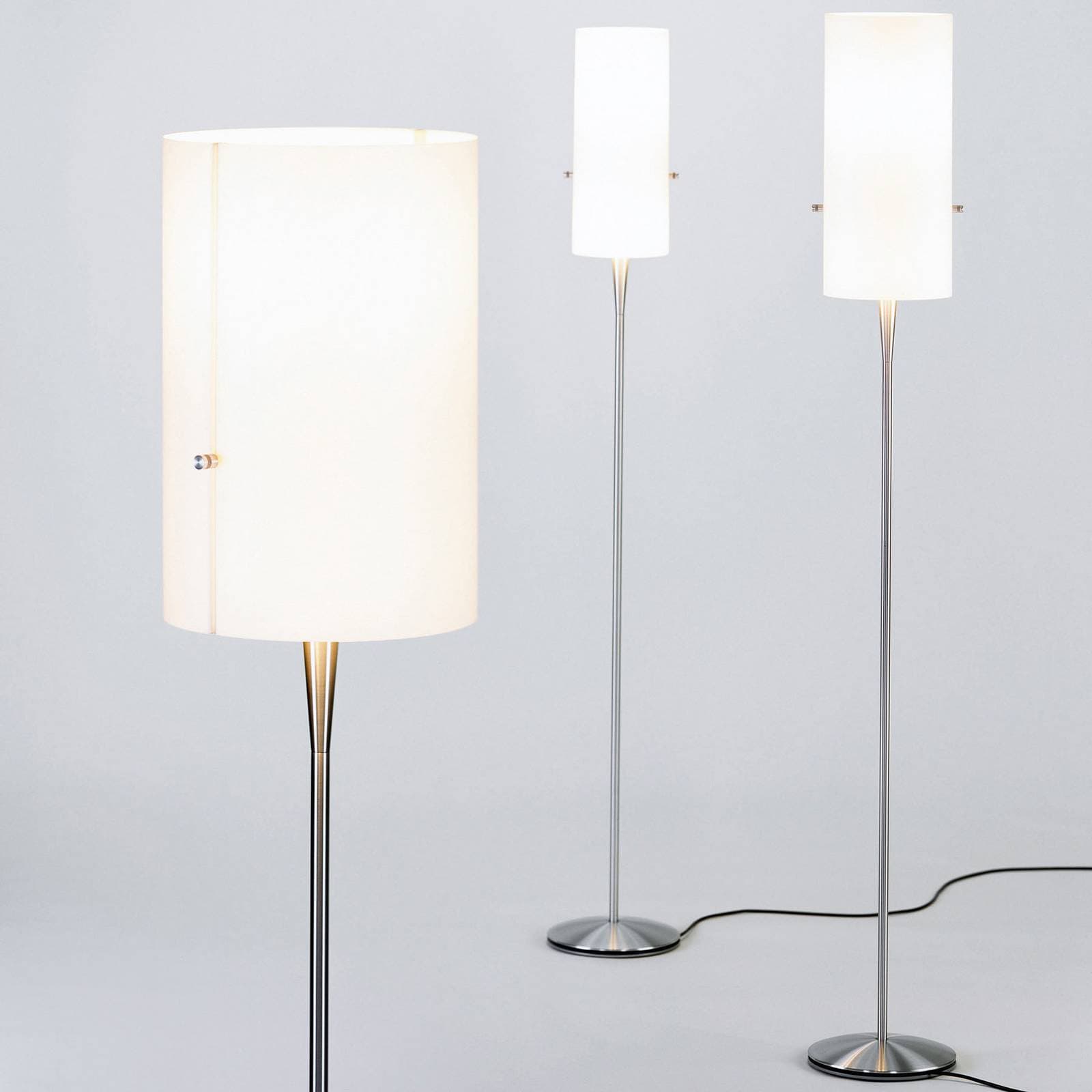 serien.lighting Club S LED stojacia lampa, hliník