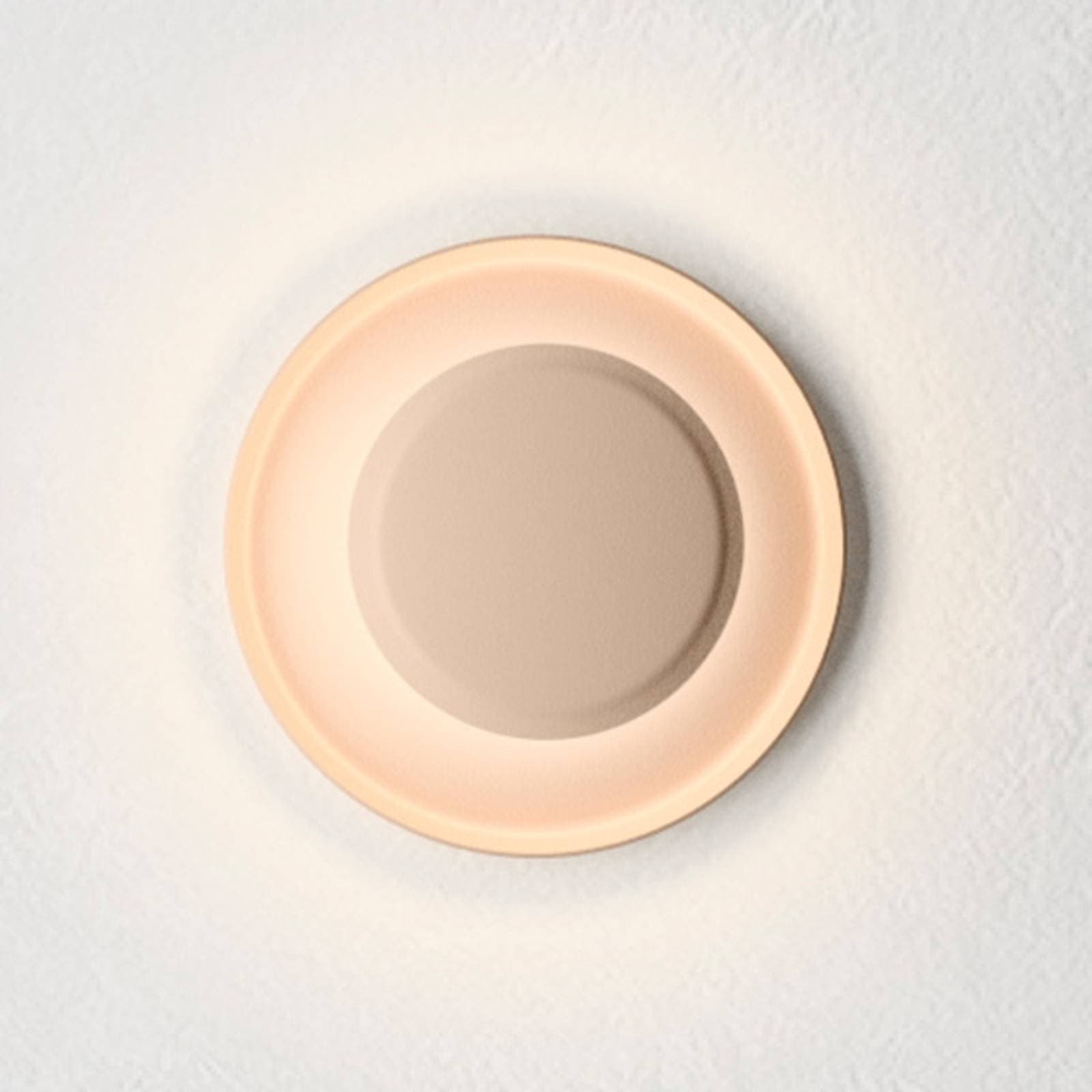 Vibia Top LED nástenné svetlo Ø 17 cm jemne ružové