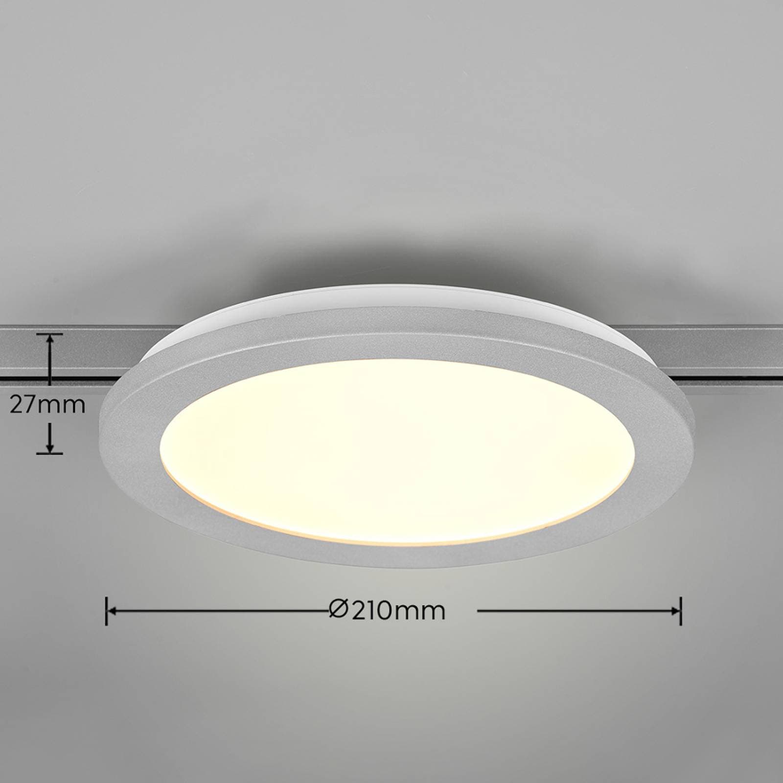 LED svetlo Camillus pre DUOline, titánové, Ø 26 cm