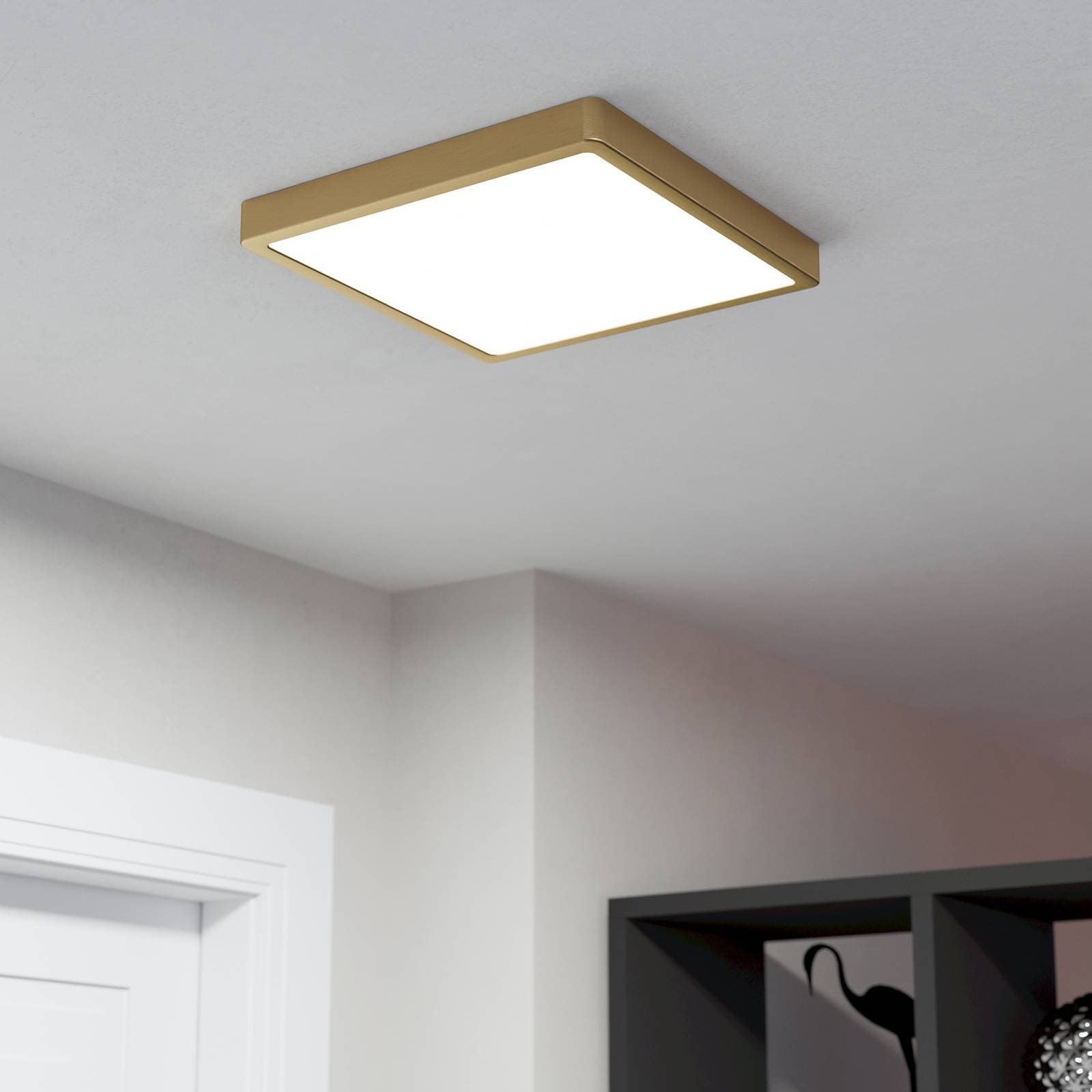 Povrchový LED panel Fueva 5 IP20 830 mosadz 28,5x28,5