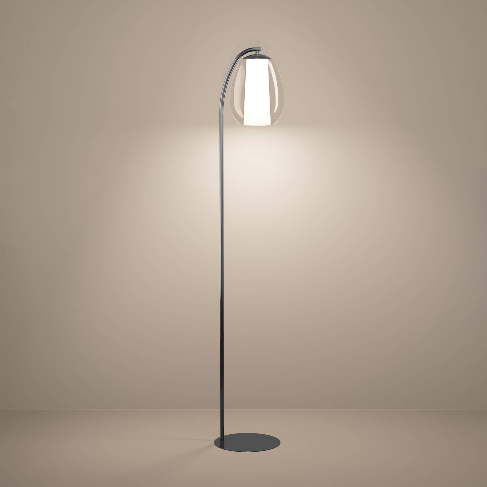 LED stojacia lampa Stars of Light Menorca, niklová, výška 165 cm, CCT