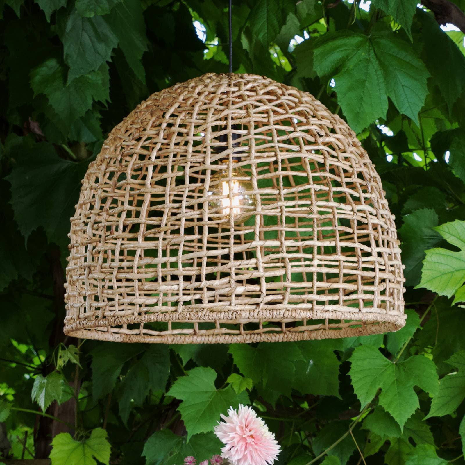 PR Home vonkajšie závesné svetlo Cebu, Ø 46 cm, kábel 2,5 m, IP44