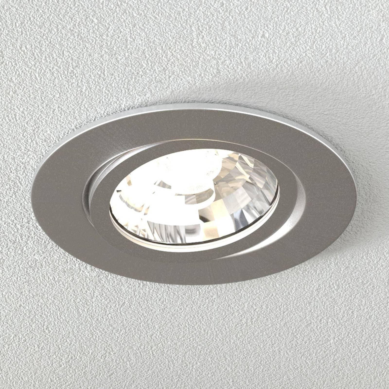 Zapustené LED svetlo Rico 6,5 W brúsená oceľ