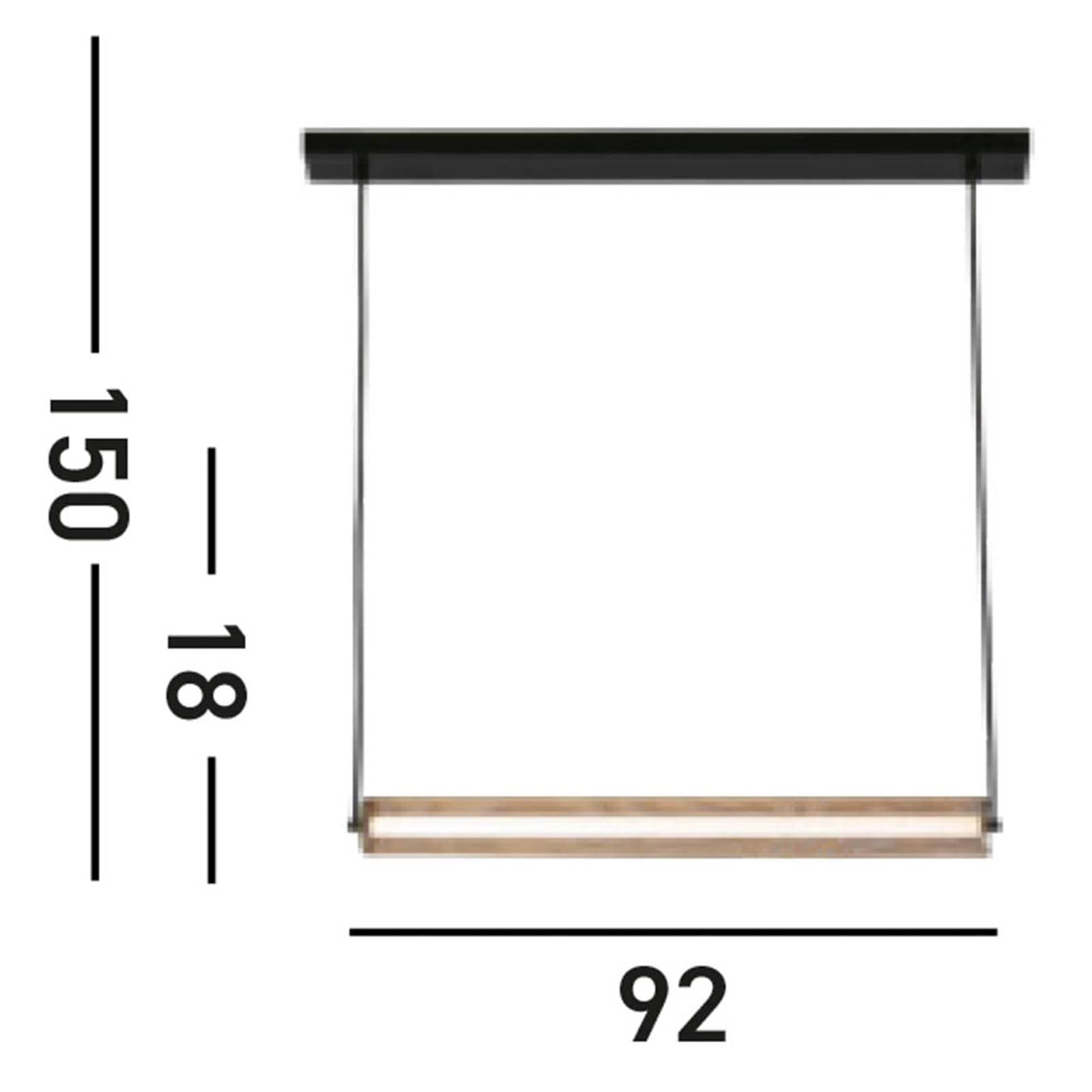 Závesné svietidlo Thread LED, zlatá farba, 3-stupňové stmievanie, oceľ
