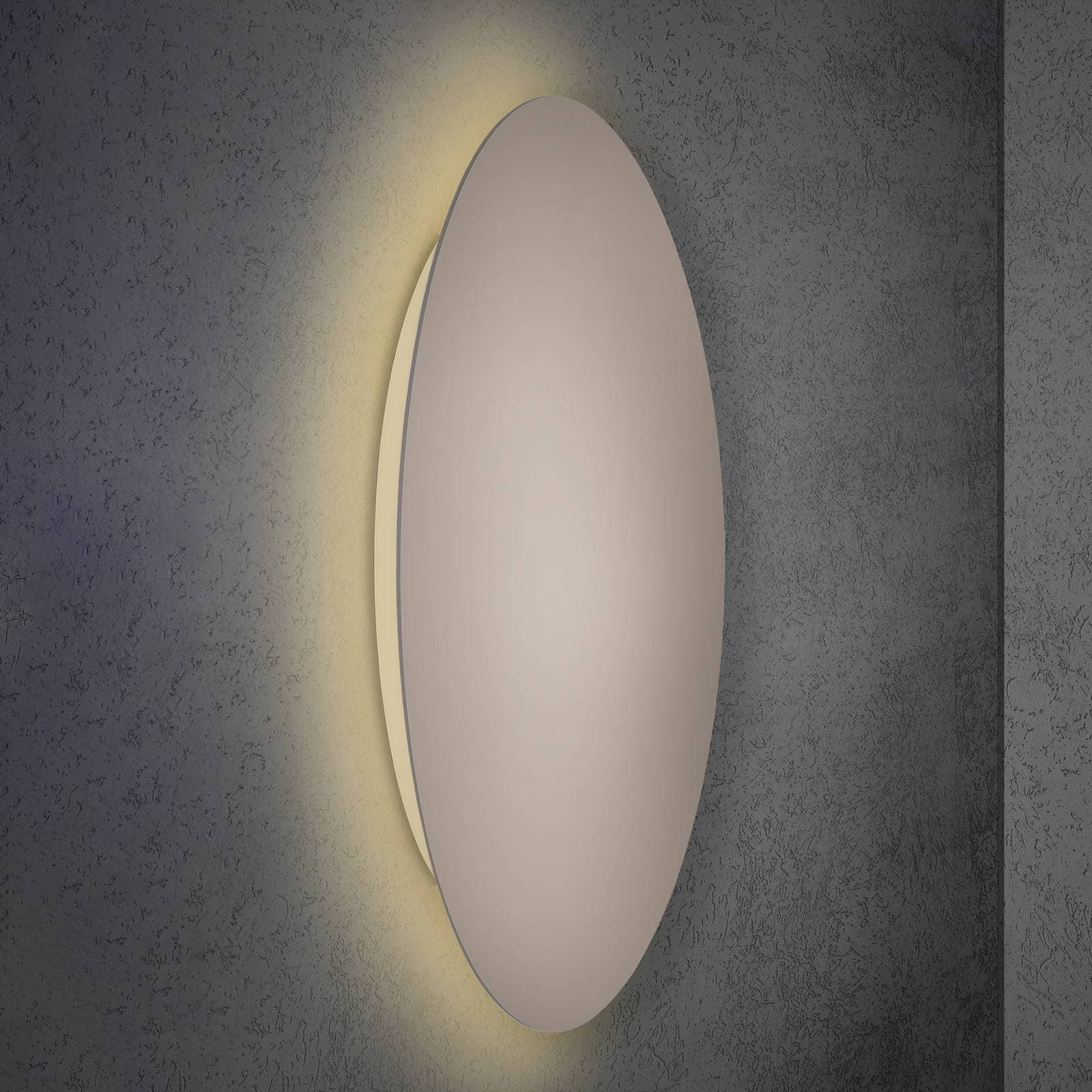 Nástenné svietidlo Escale Blade LED, sivá farba, Ø 95 cm