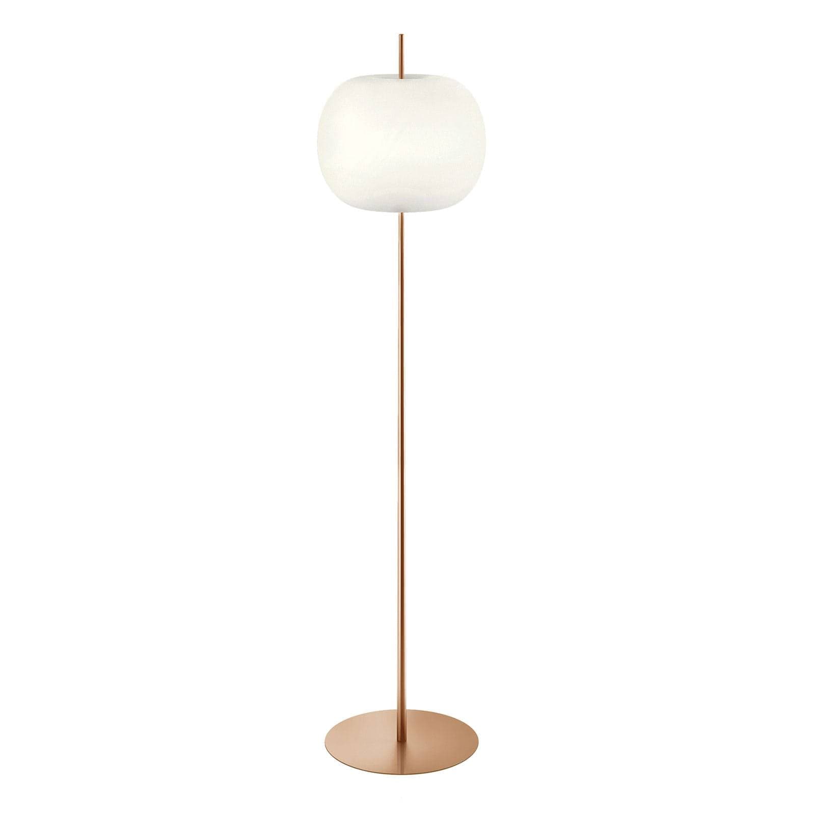 kdln stojaca lampa Kushi XL, medená farba, výška 183 cm