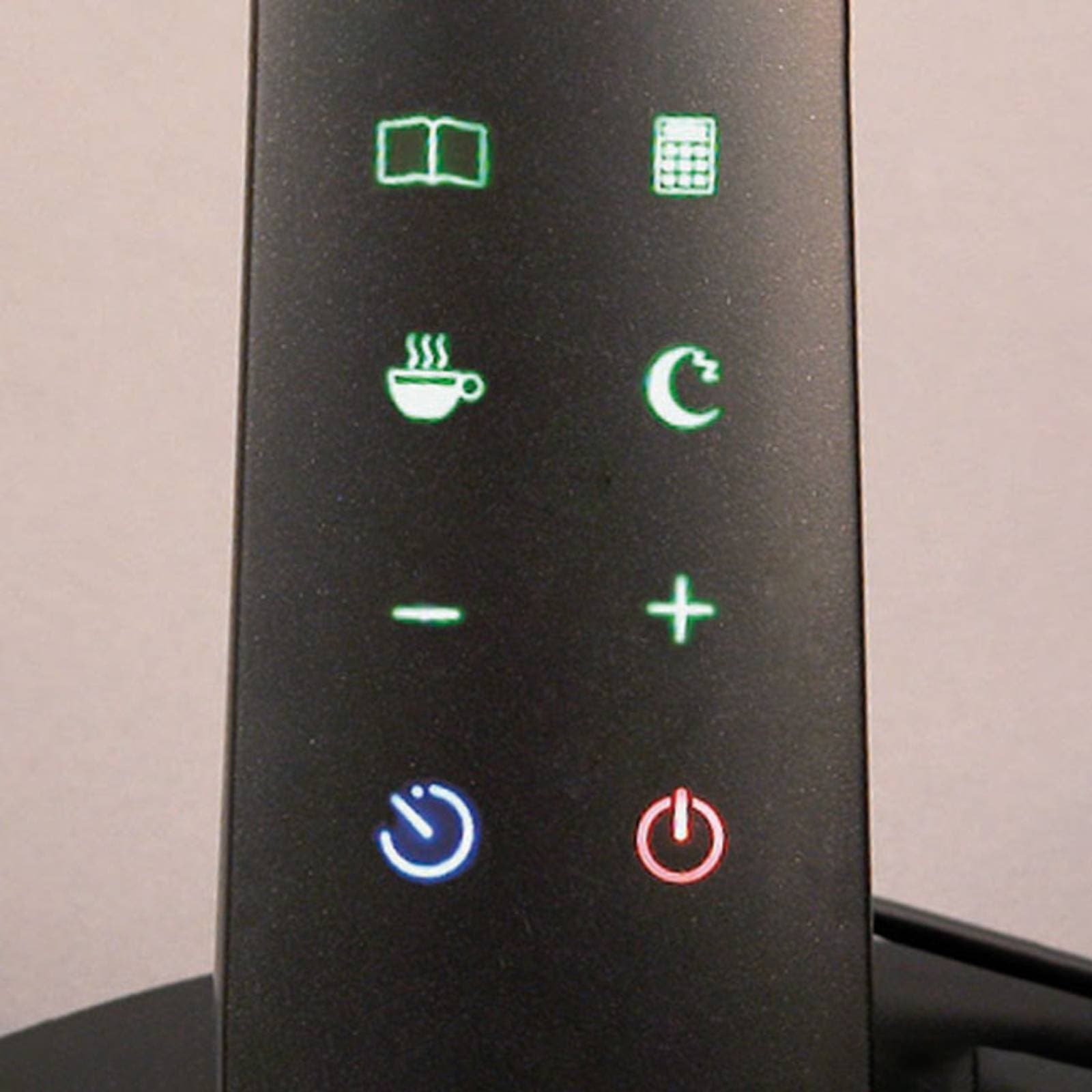 LED lampa na písací stôl Zig ovládací panel čierna