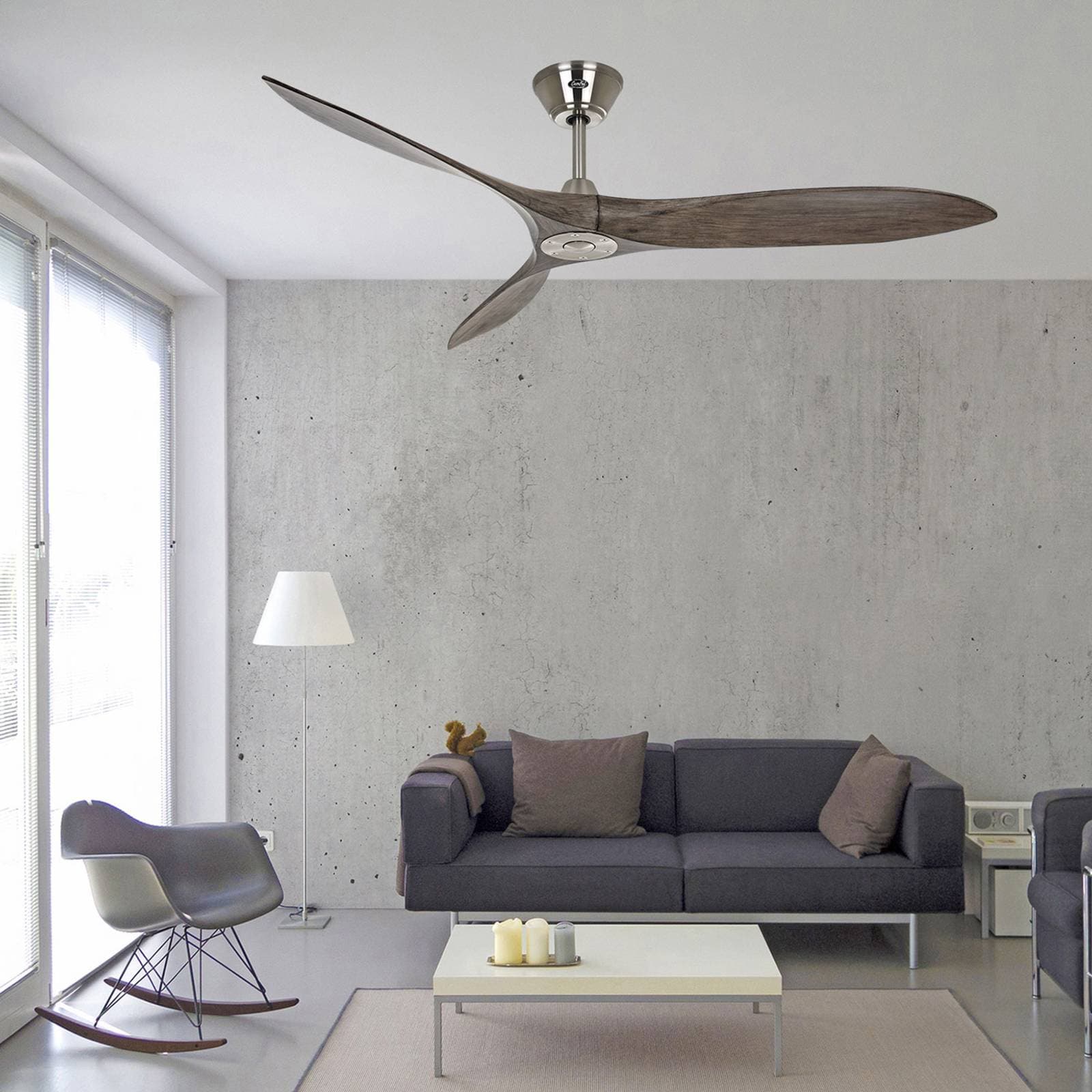 Stropný ventilátor Eco Airscrew 152 cm chróm