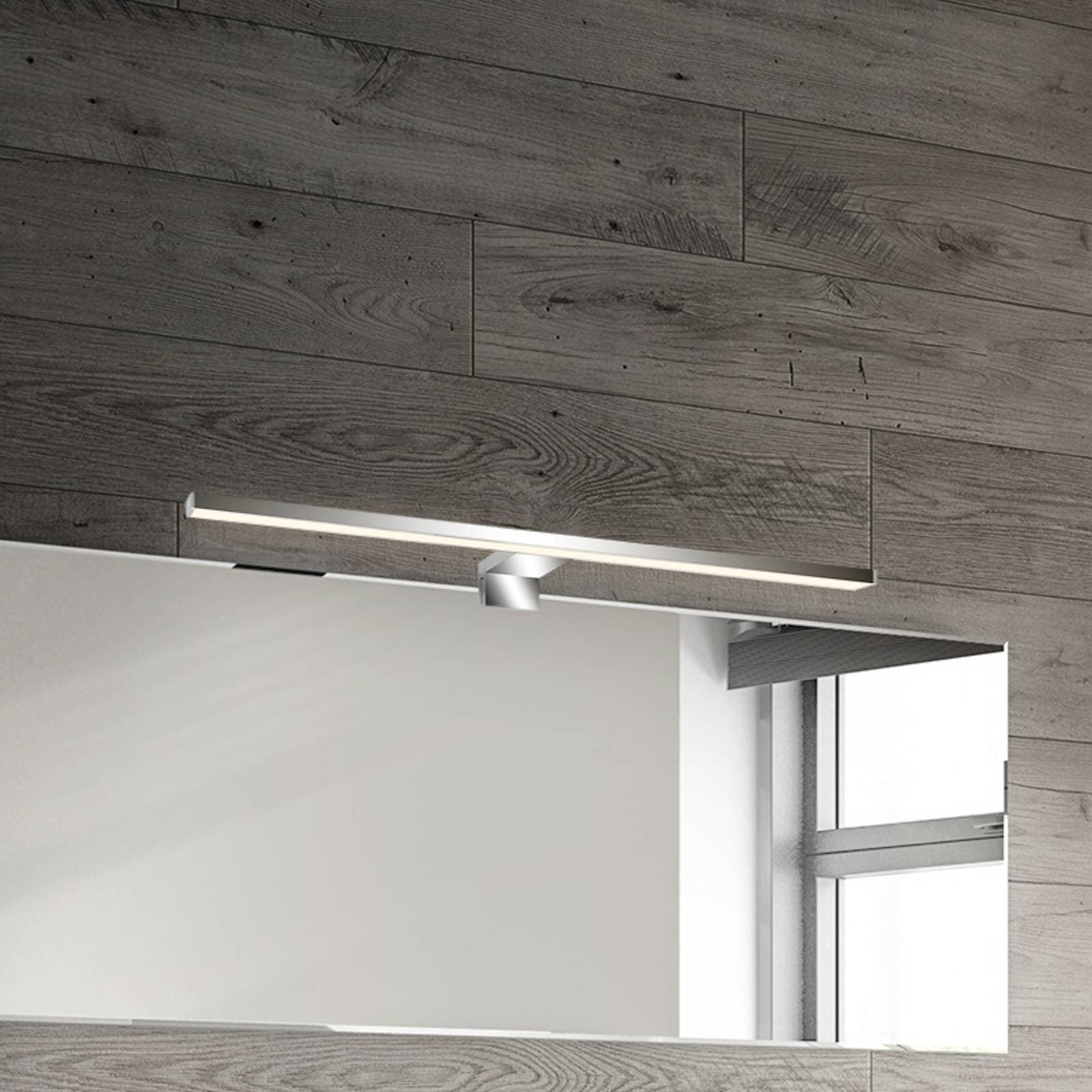 LED zrkadlo svetlo Dun 2 v 1, chróm, IP44, dĺžka 50 cm