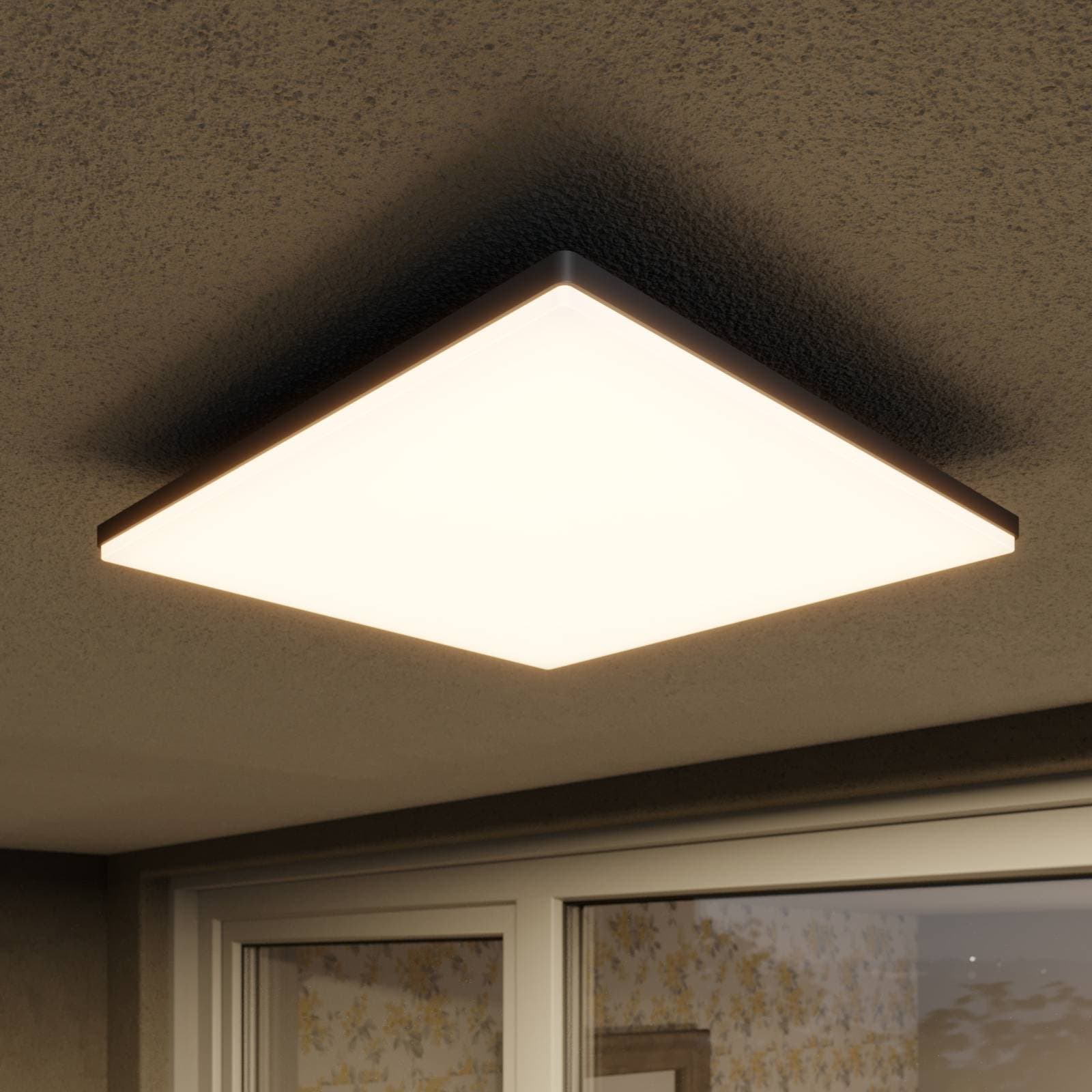 Štvorcové stropné LED svietidlo Henni vonkajšie