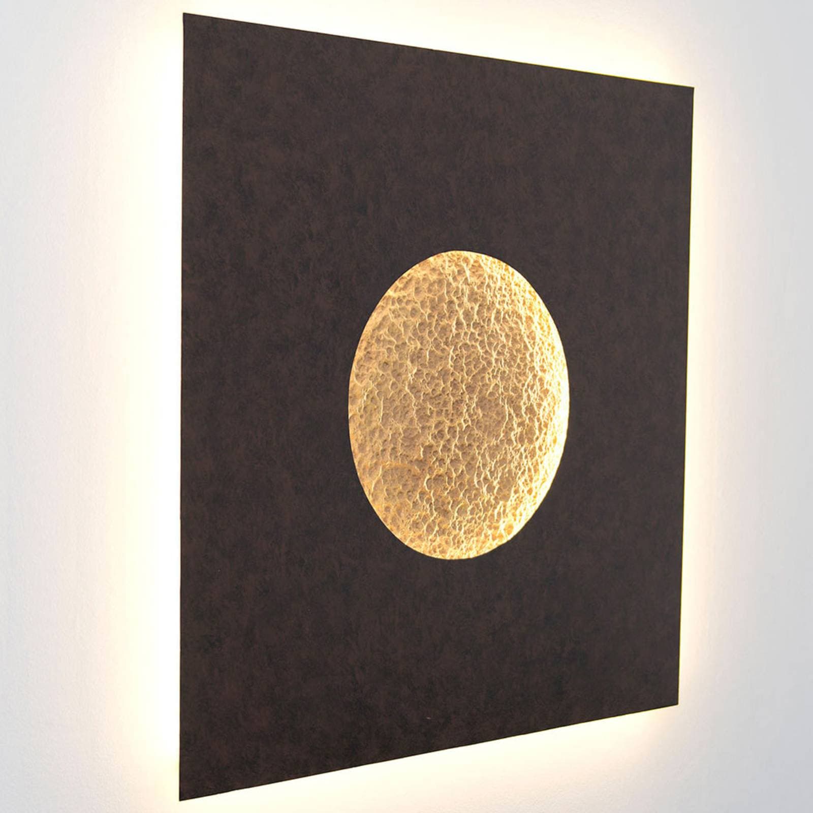 Nástenné LED svietidlo Luina 80x80 cm vnútri zlatá