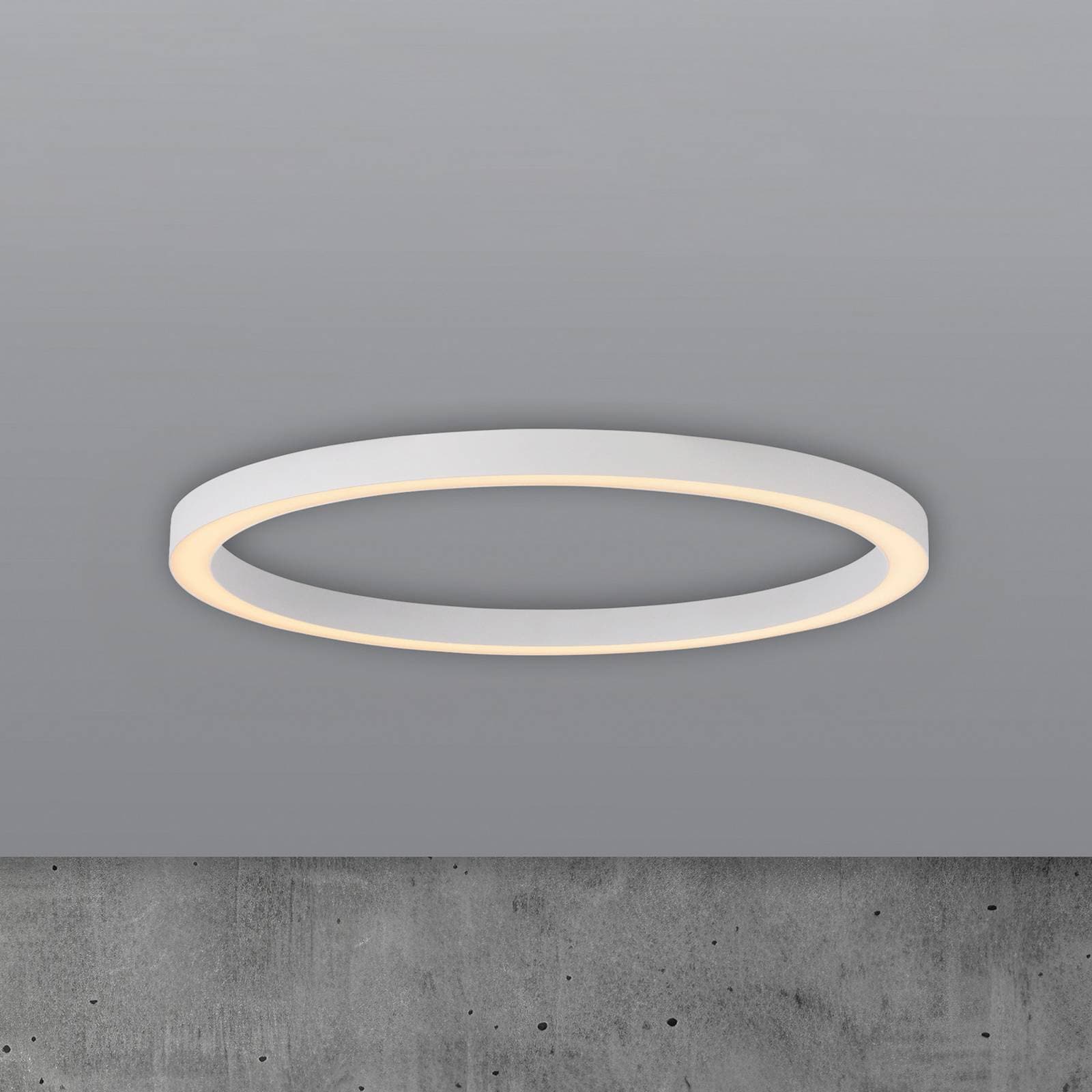 Stropné LED svetlo PURE Lines, Ø 70 cm, biele, diaľkové ovládanie CCT